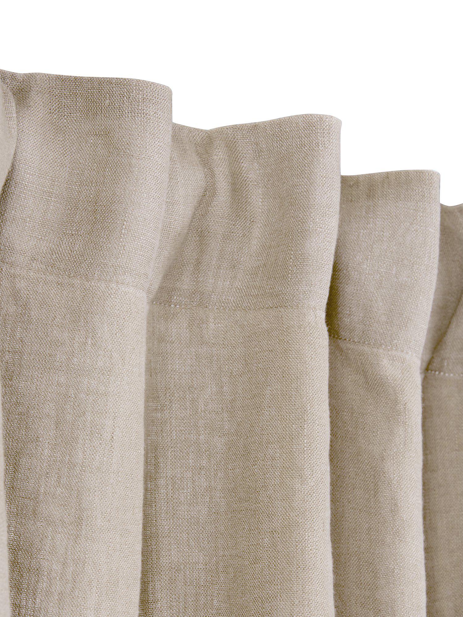 Svanefors Julie Gardinkappe Linskjerf Lin/Hvit 50x250