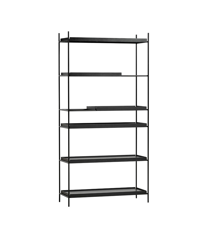 Tray Hylla Svart 201cm