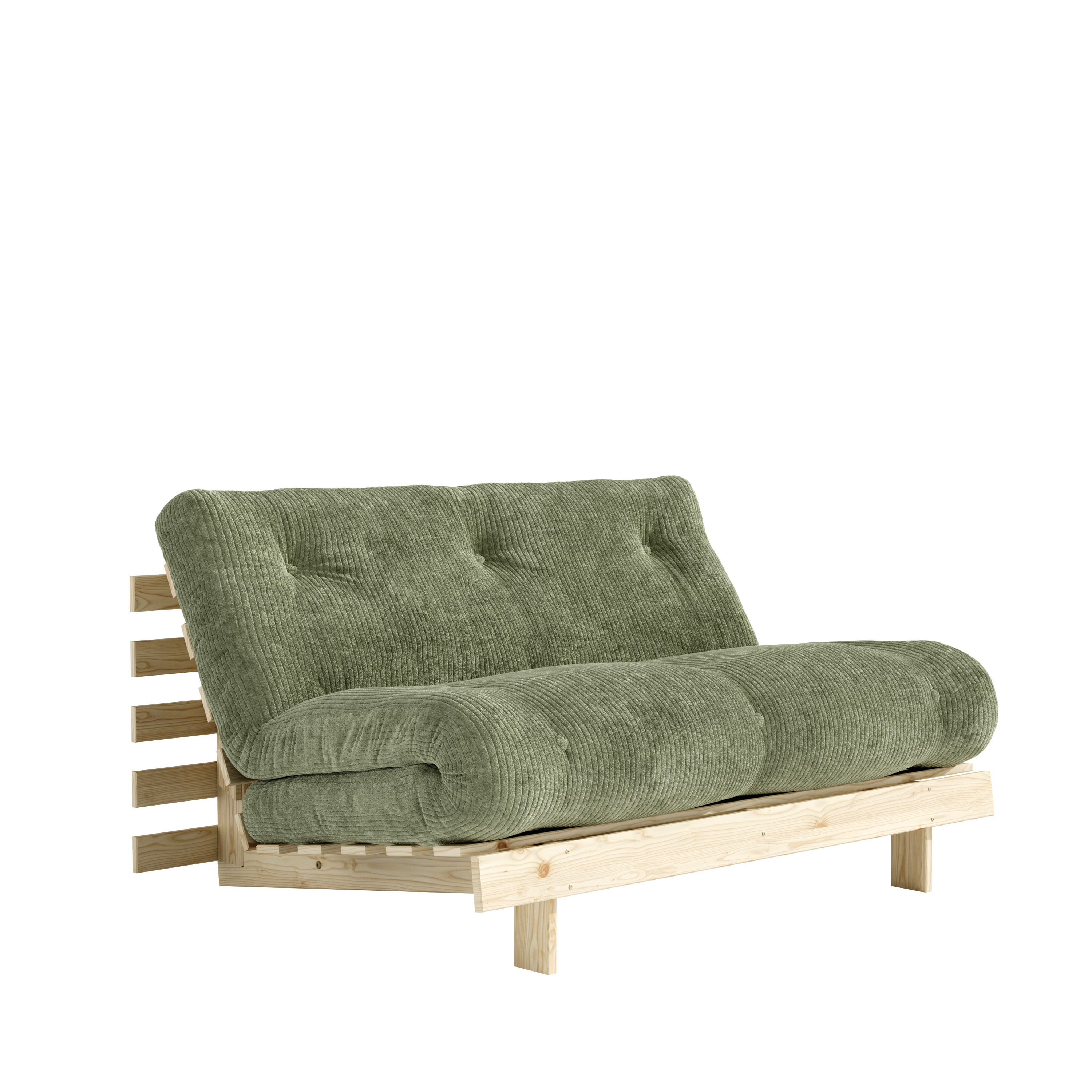 Roots Sovesofa Raw/Khaki Green 140cm