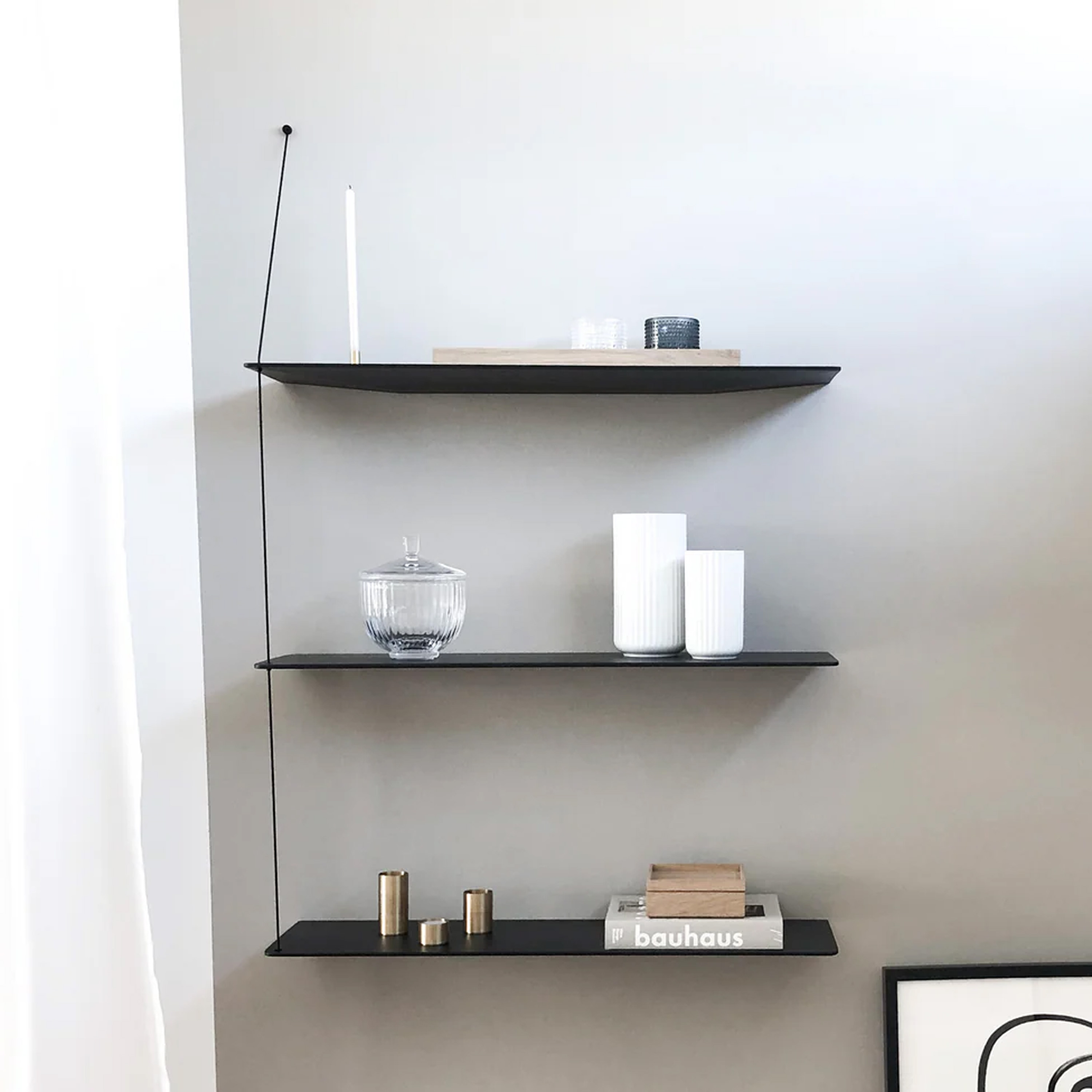 Woud Stedge Hylla Svart 80x120