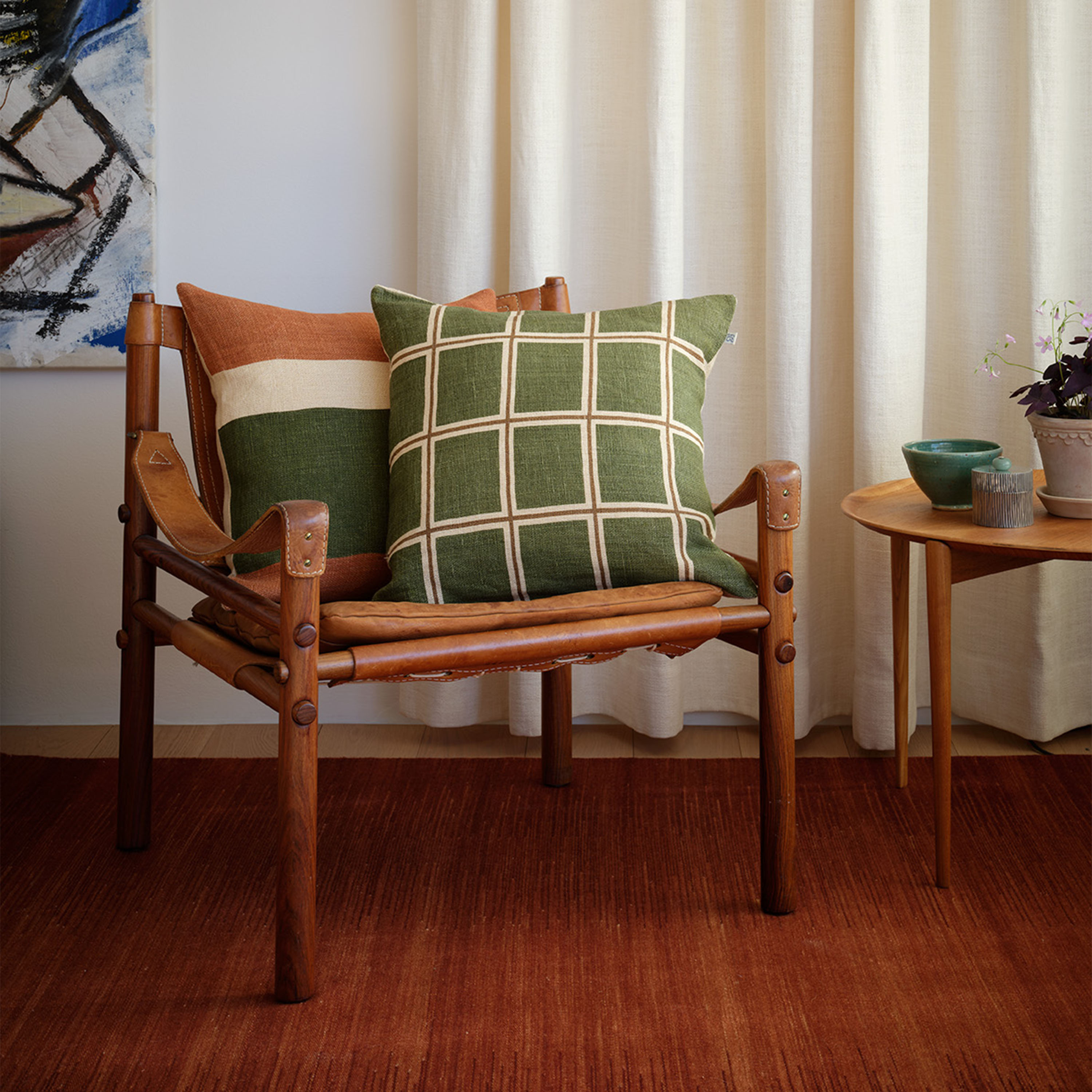 Chhatwal &amp; Jonsson Raha Tyynynpäällinen Cactus Green/Taupe 50x50