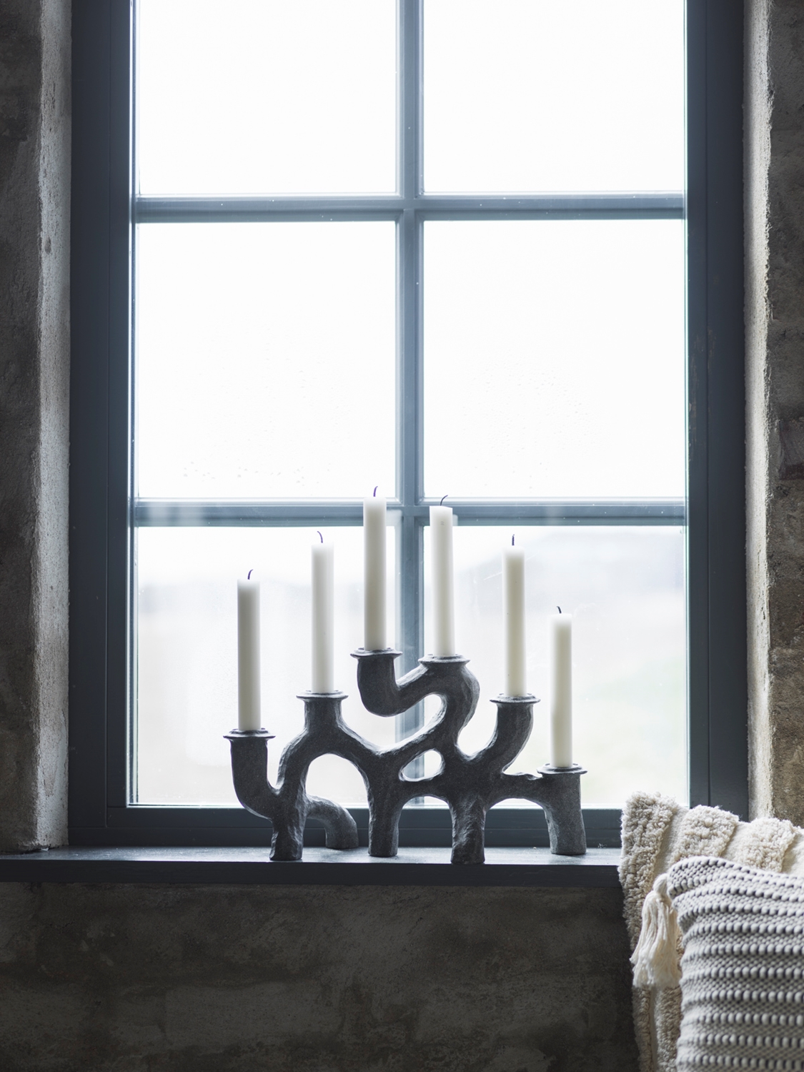 Mogihome Mila Kerzenständer Grau