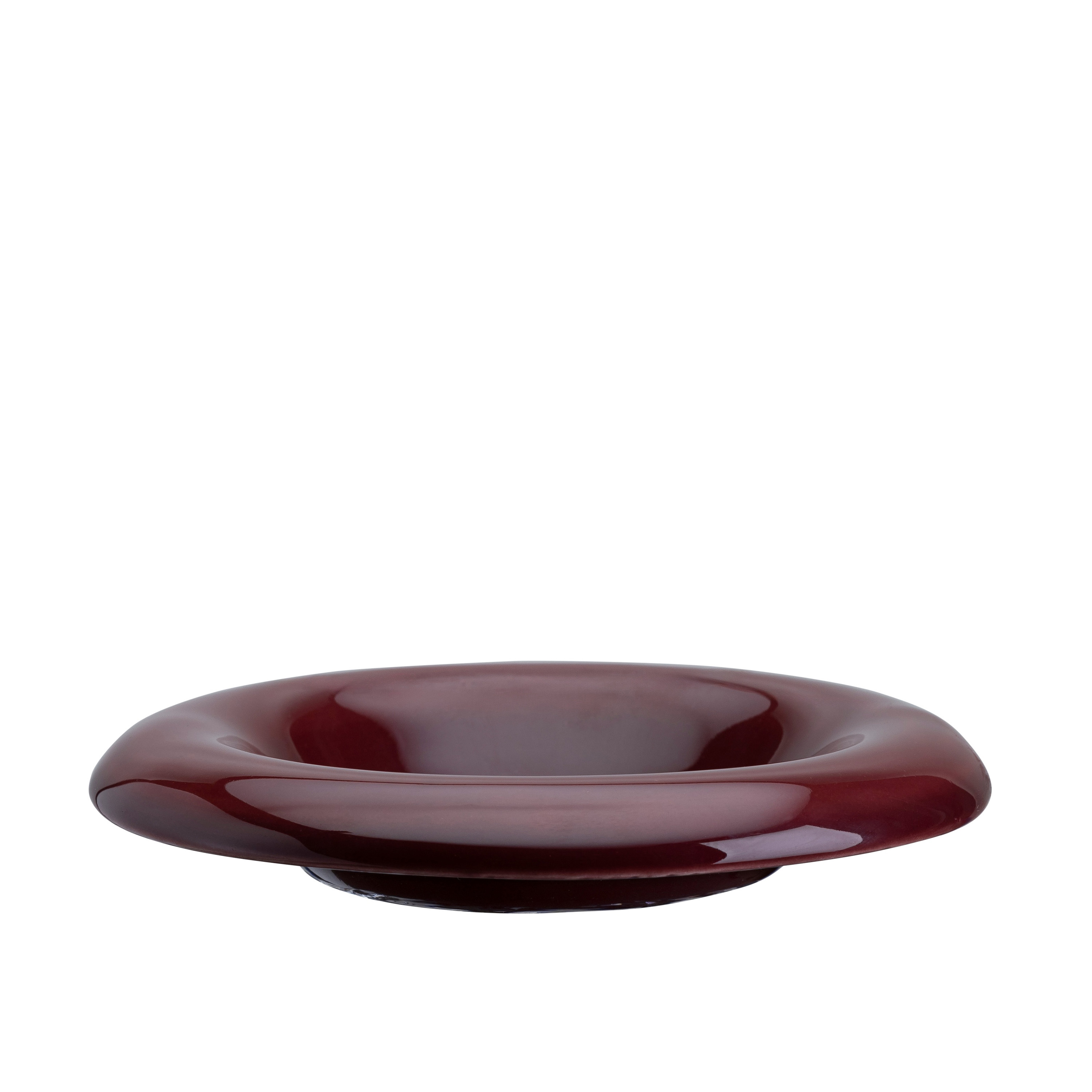 Lily Fat Glazed Deep Burgundy Ø21
