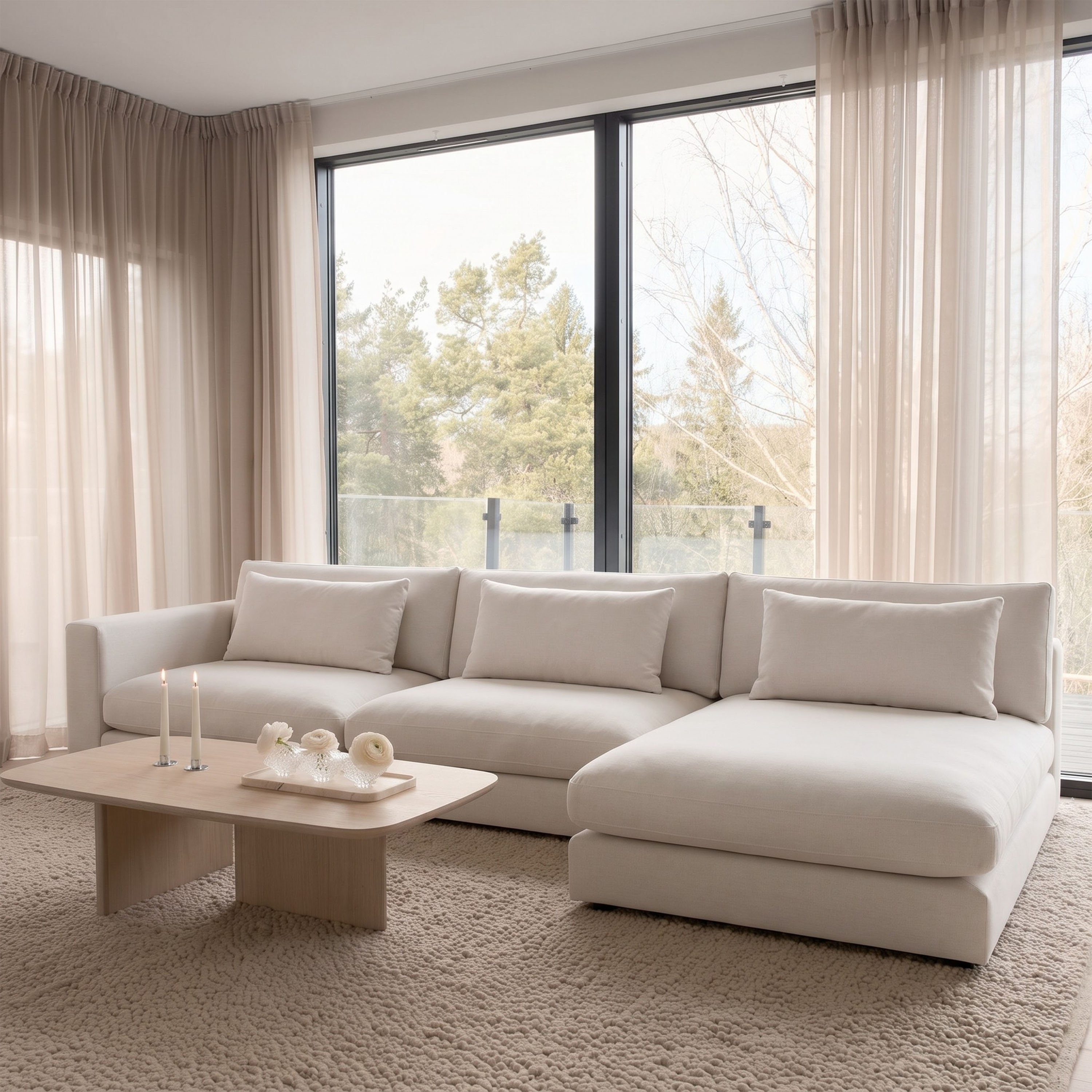 Isola Divanmodul Høyre Linen 126x160