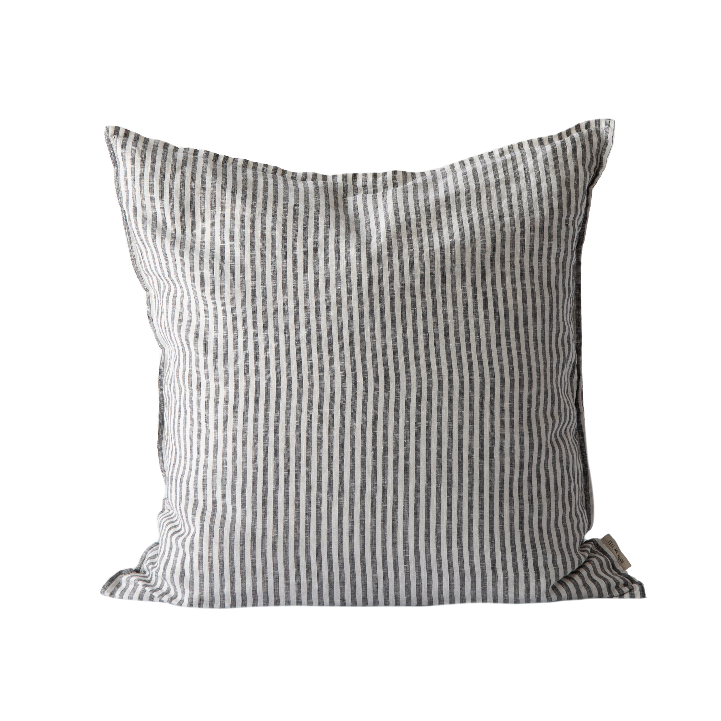 Kuddfodral Linne Grey/White 50x50