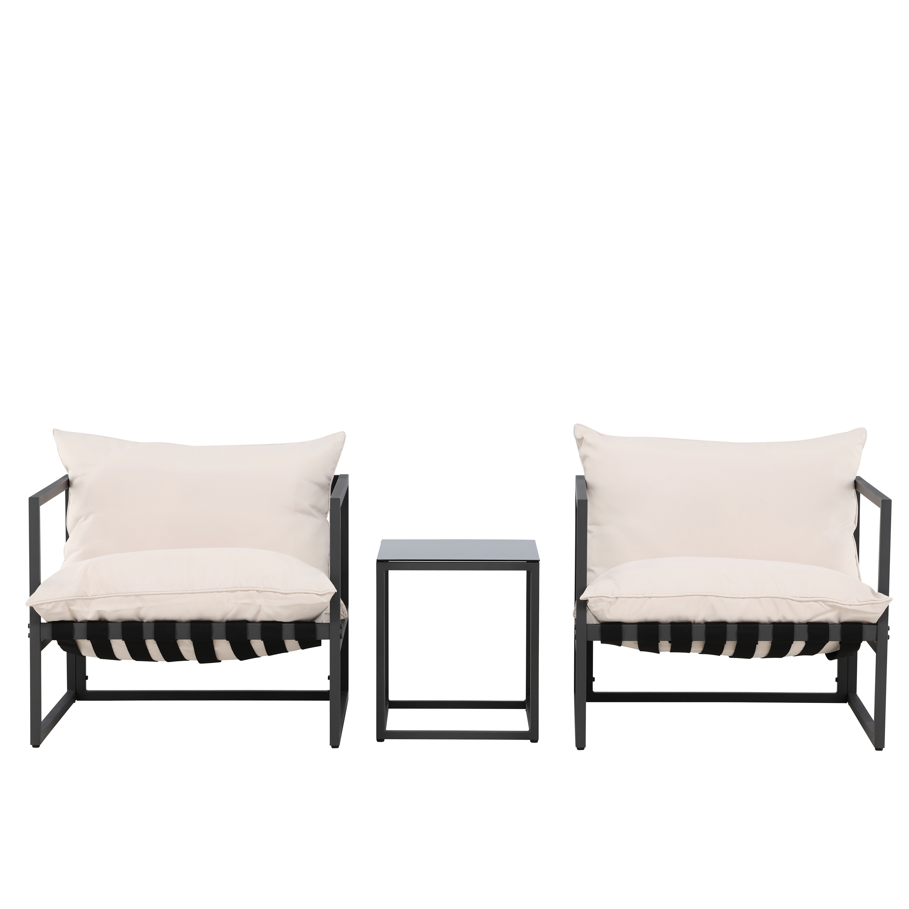 Messina Loungeset Black/Beige