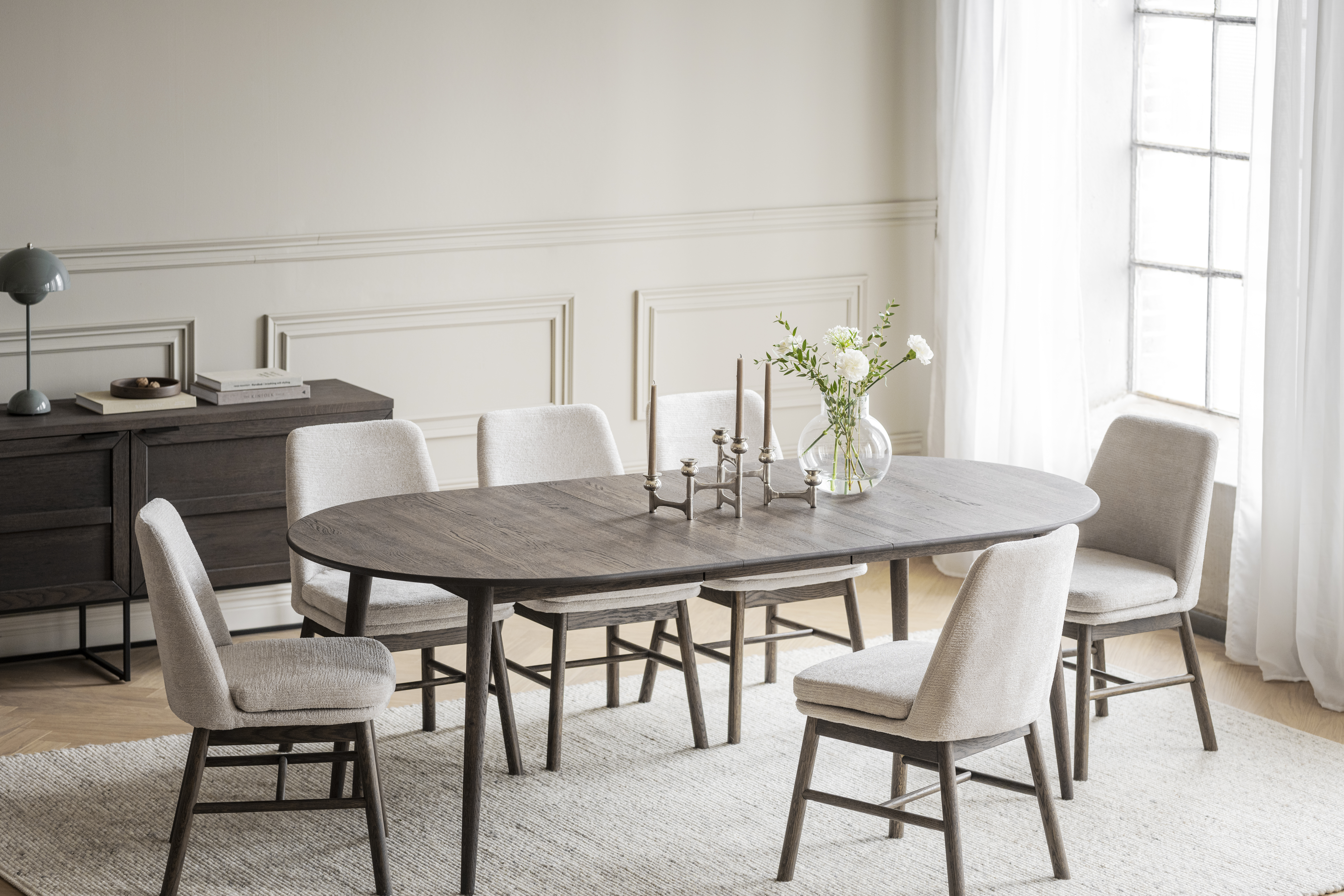 Rowico Home Amesbury Esszimmerstuhl Hellbeige/Braun