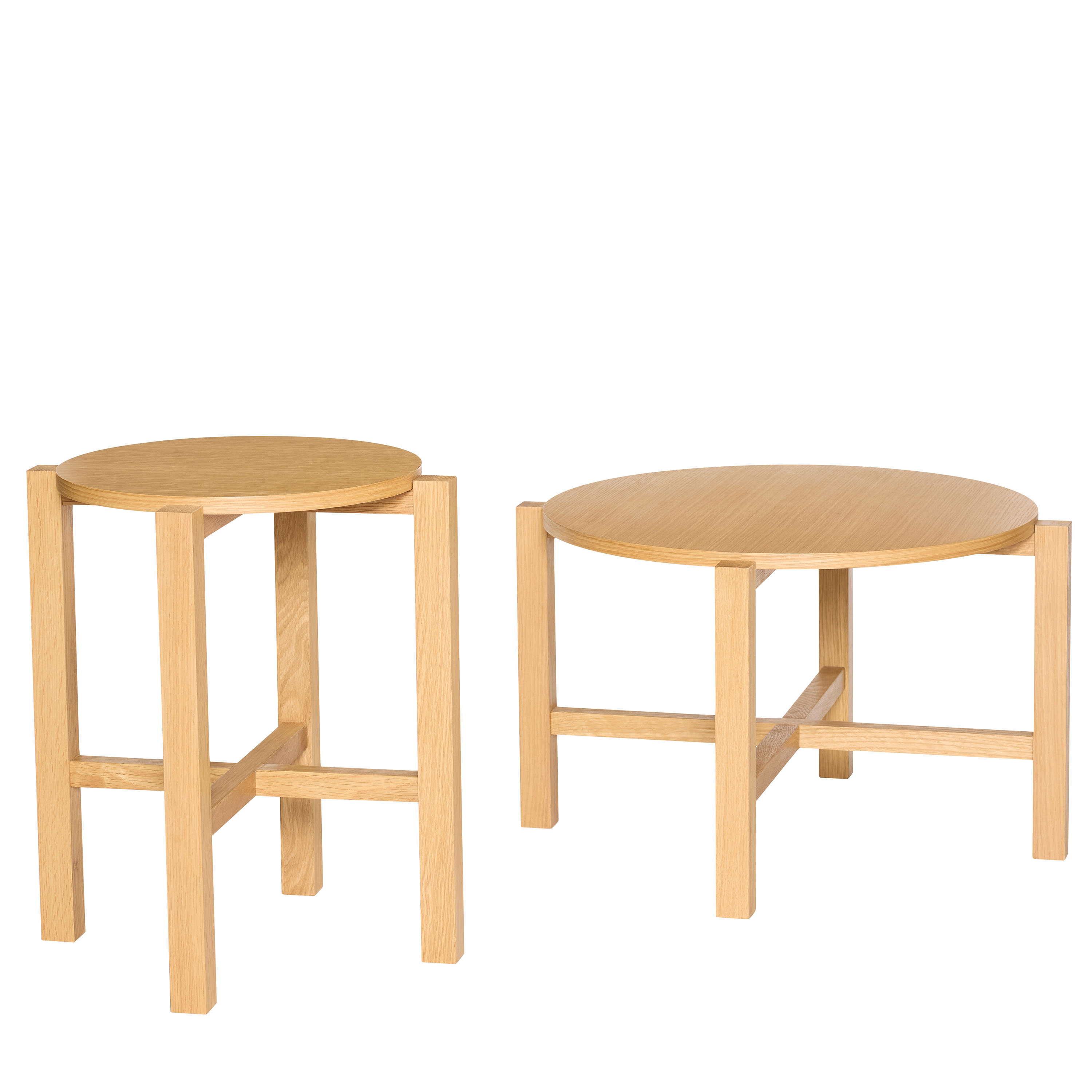 Hübsch Four Satsbord Natural 2-pack