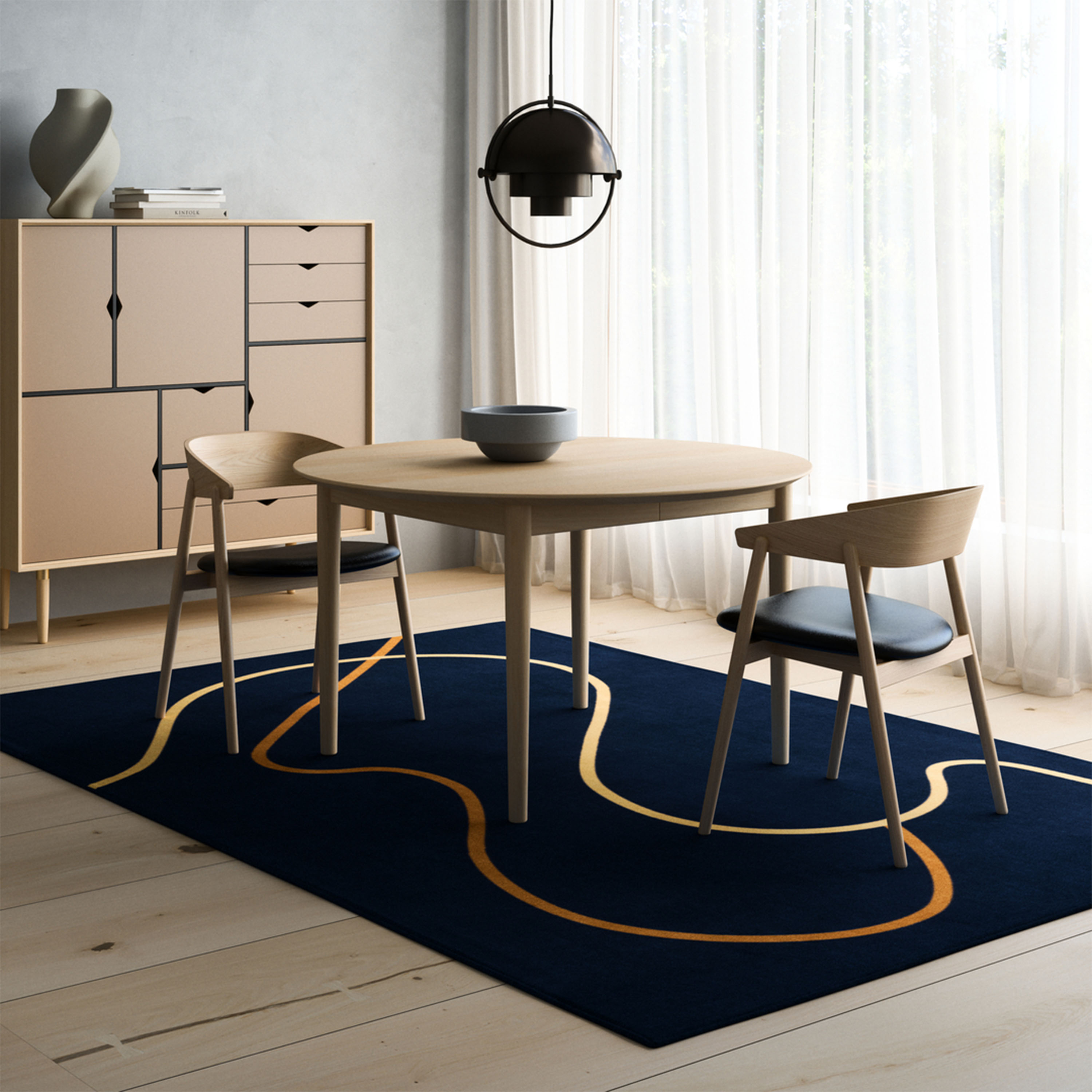 Andersen Furniture AC2 Armstol Eik/Svart Lær