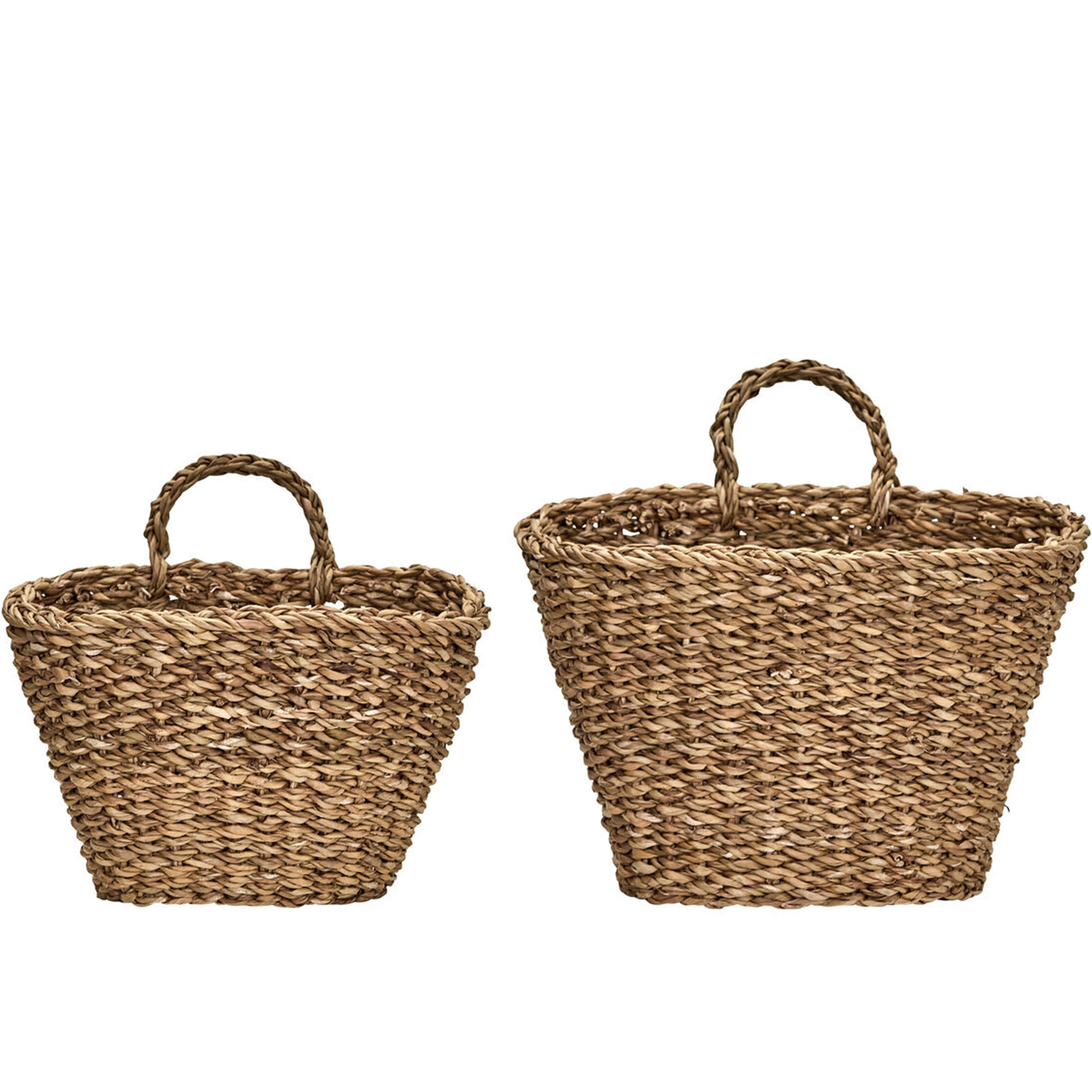Oval Aufbewahrungskorb Natur 2-pack