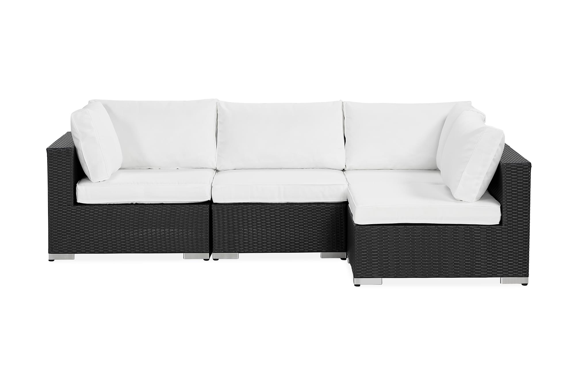 Nordic Outdoor - Bora 4-seters lounge sofa Sort - Svart  - Utesofa