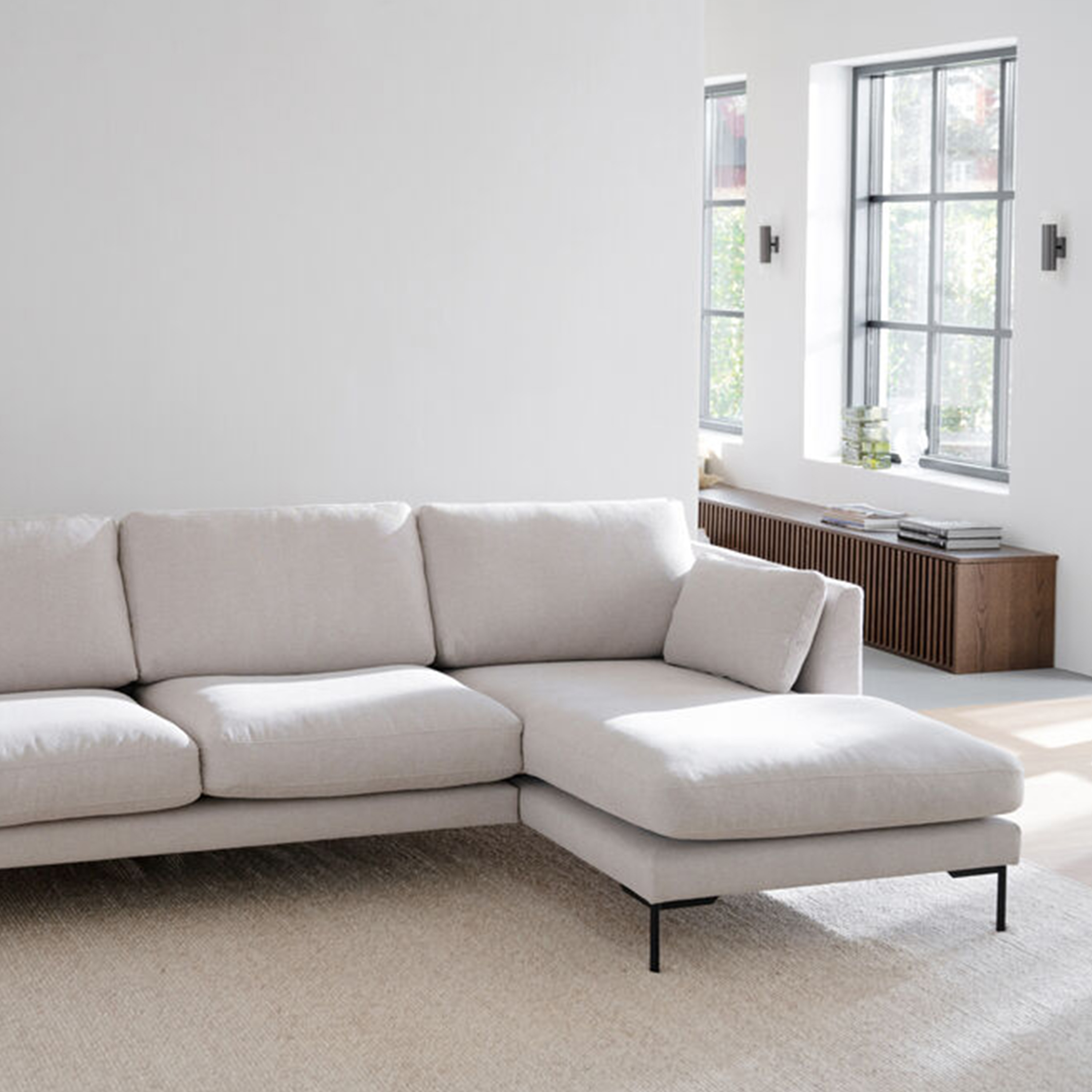 Rowico Home Corwin 3,5-sits Soffa Schäslong Höger Beige