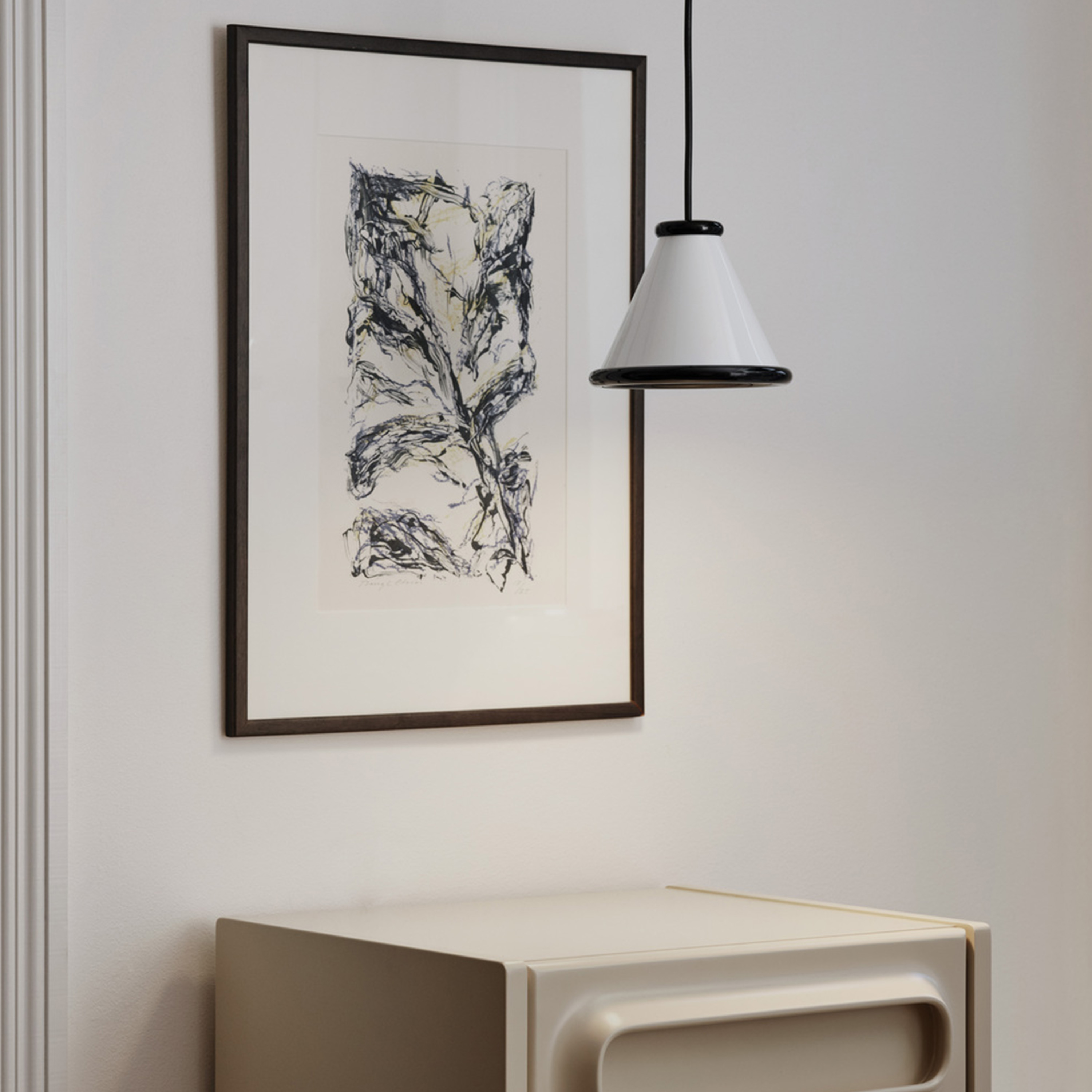 Belid Belle Kattovalaisin Glossy White/Glossy Black Ø15