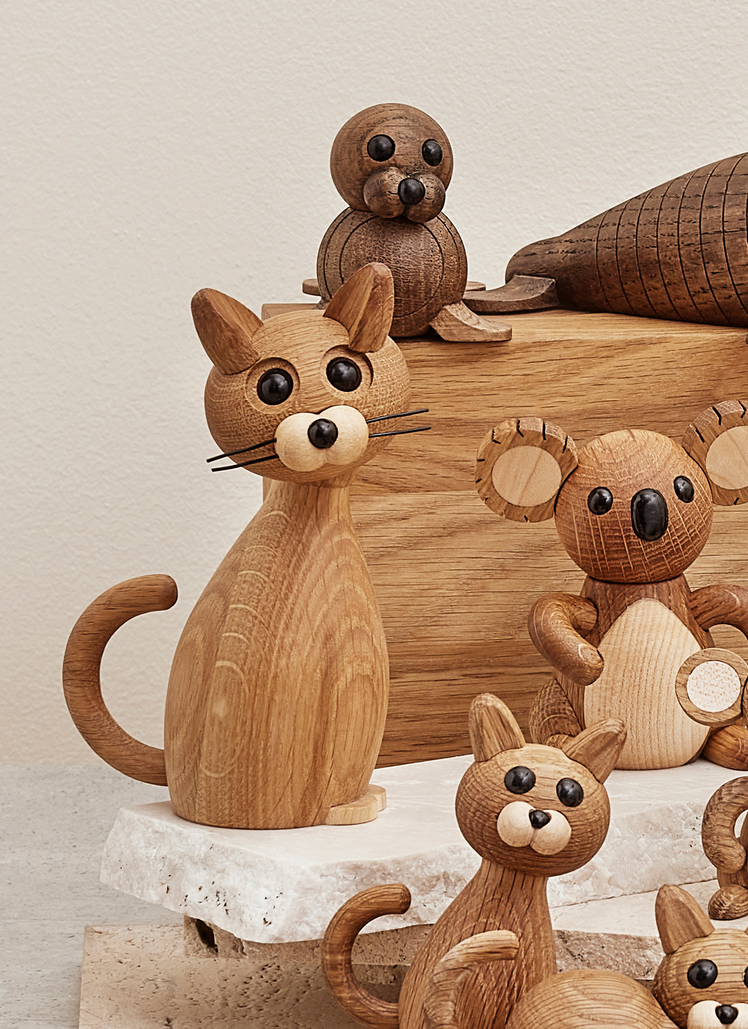 Spring Copenhagen Lucky The Cat Dekorasjon Eik 15.9cm