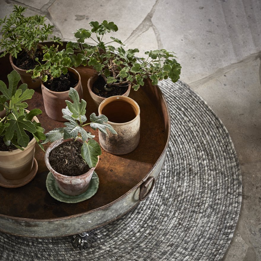 Classic Collection Merino Pyöreä Villamatto Grey Ø 200 cm