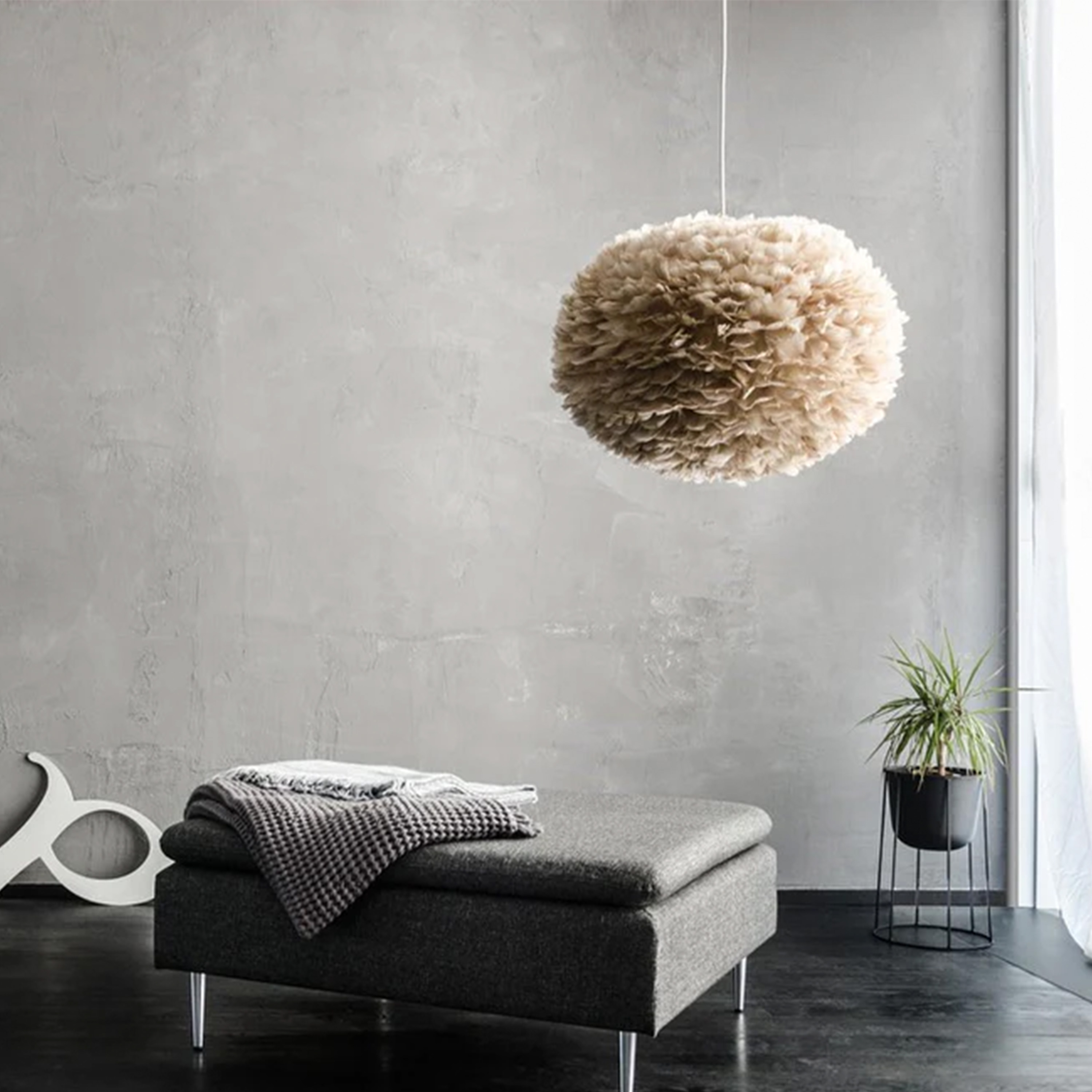 Umage Eos Federleuchte Hellbraun Large