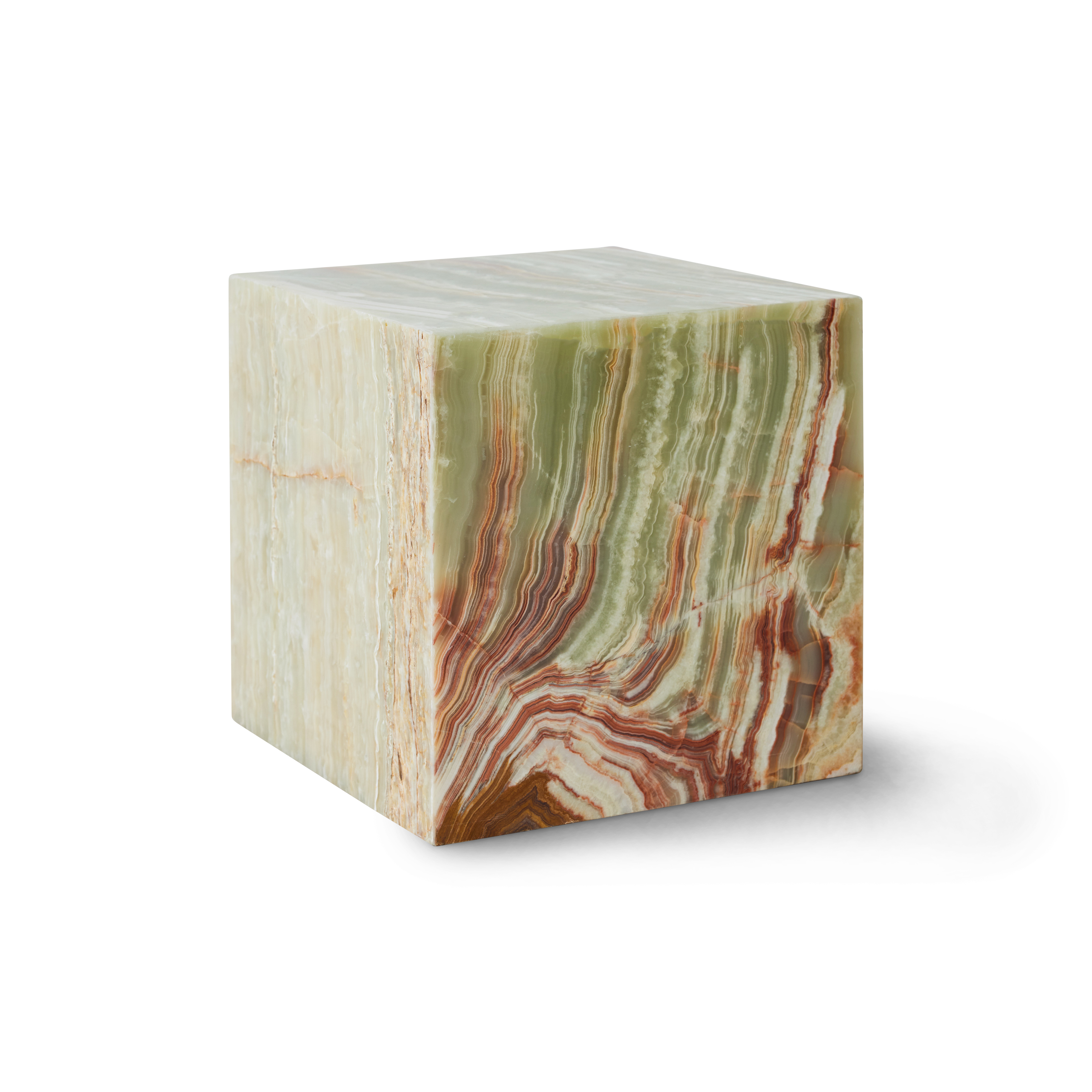 HKliving Block Sidebord Onyx Marmor 35x35