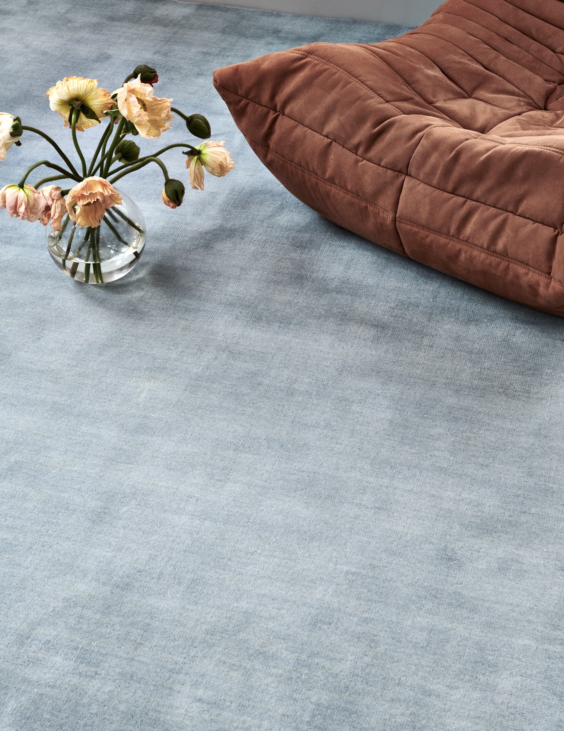 Classic Collection Solid Wollteppich Blau 170x230