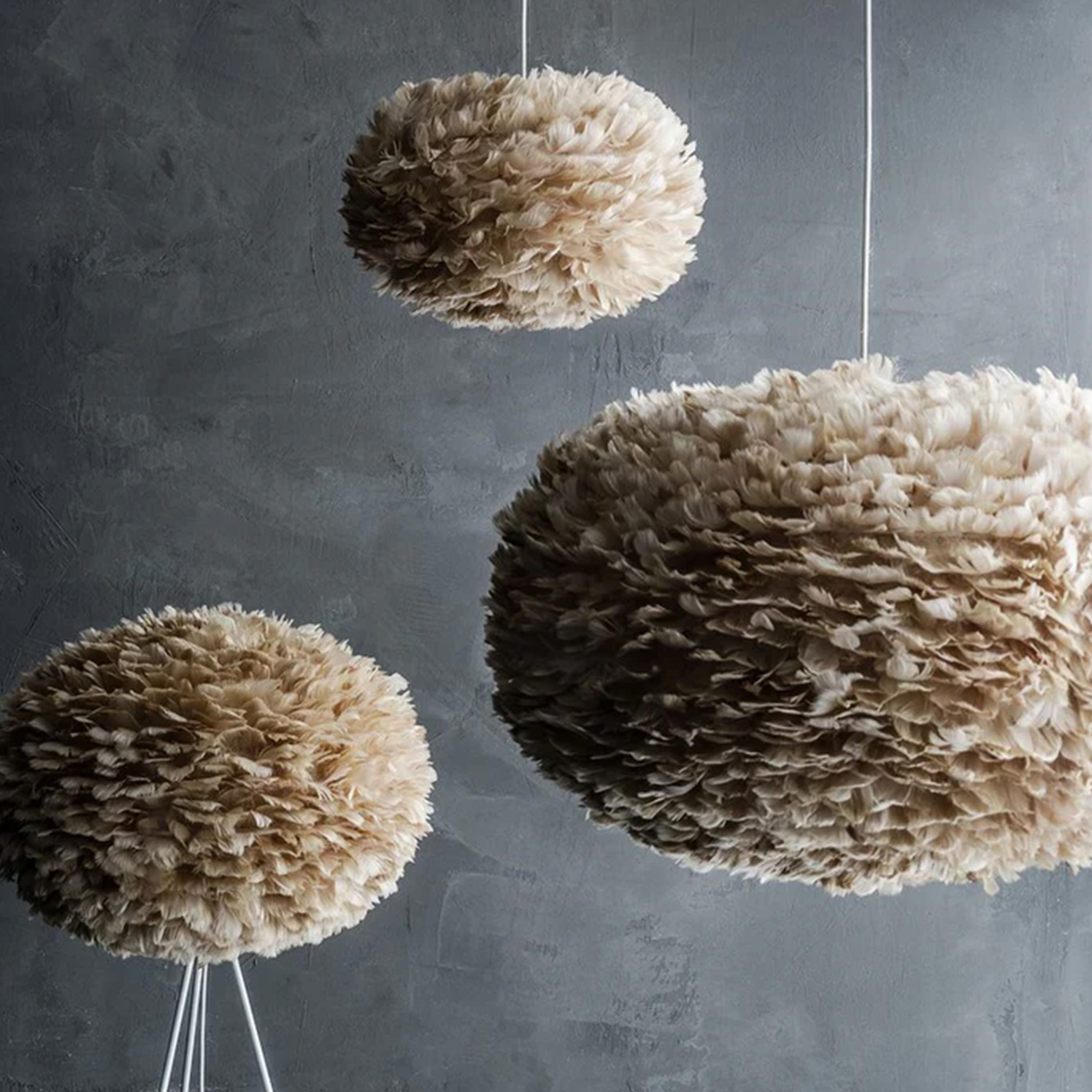 Umage Eos Federleuchte Hellbraun Large