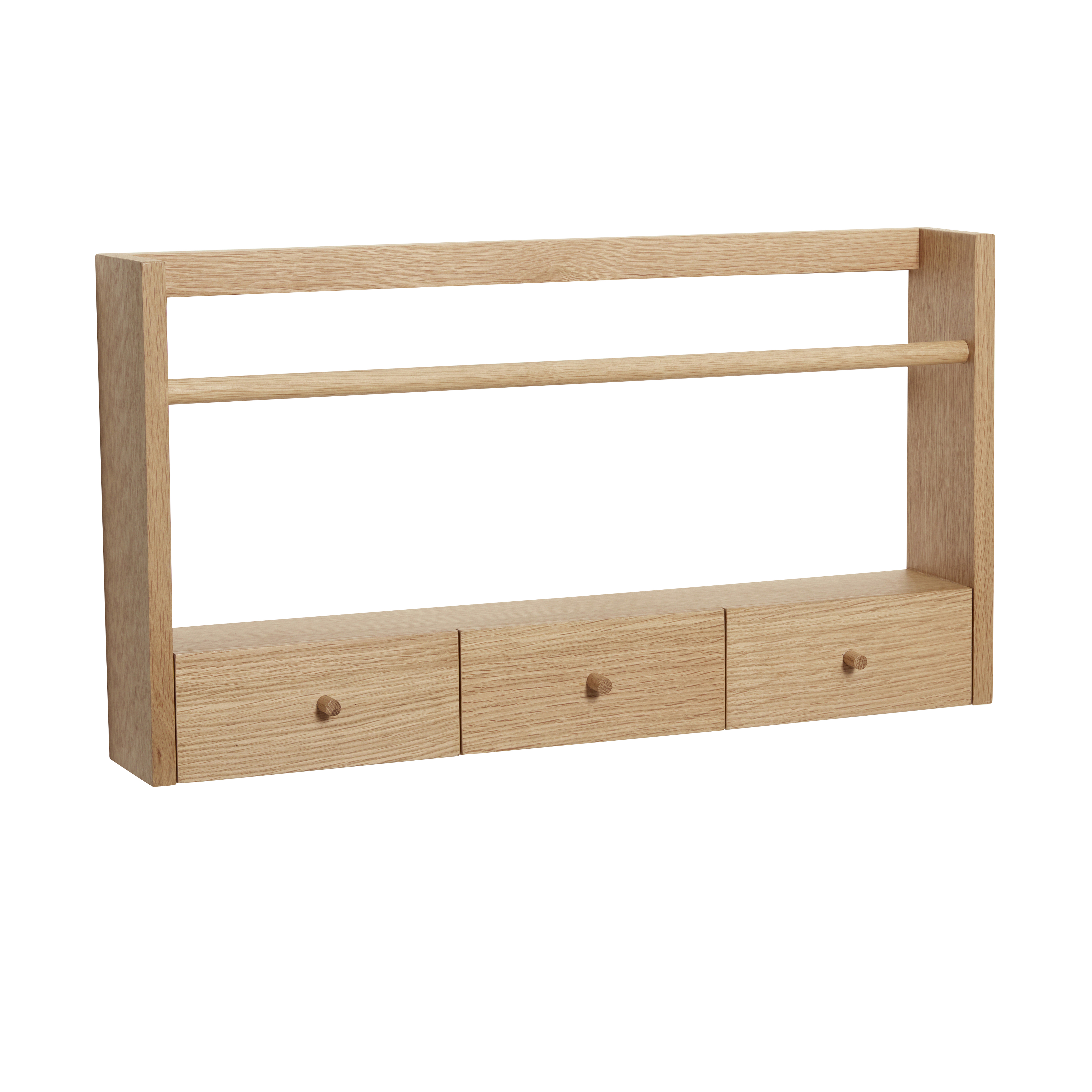 Hübsch - Story Regal FSC Eiche 74cm - Beige - Wandregal