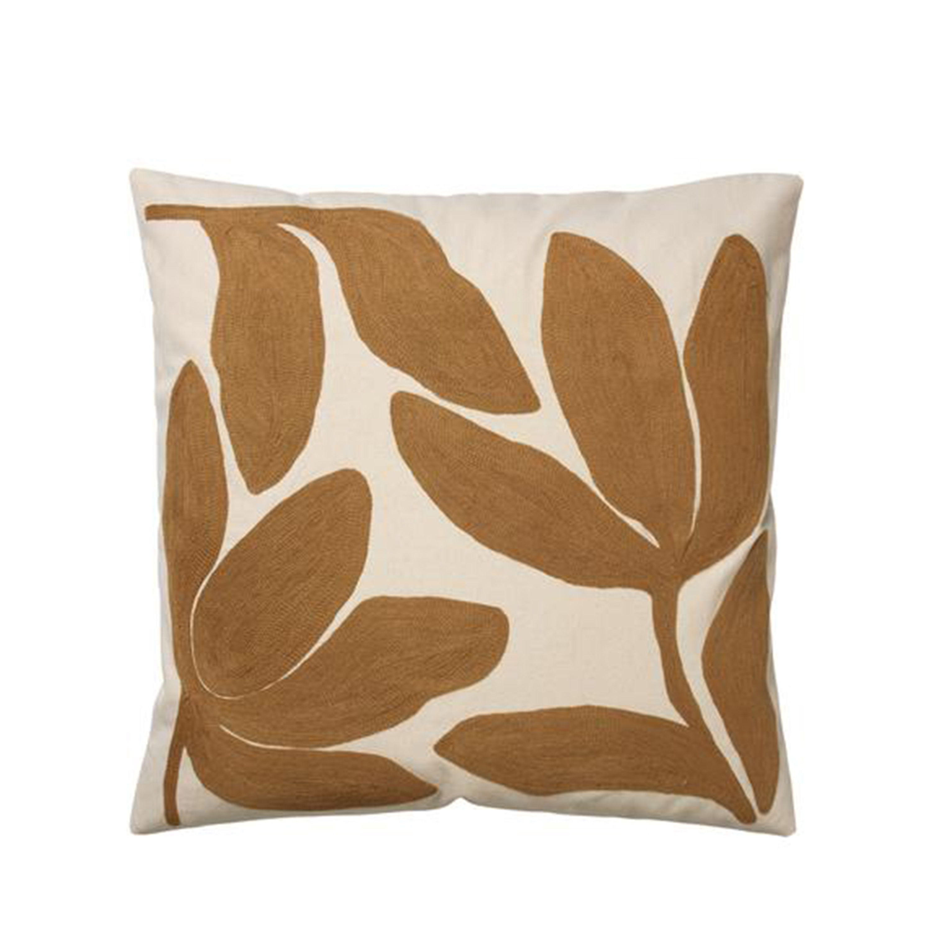 Broste Copenhagen - Herbert Kissenbezug Golden Brown/Natural 50x50 - Braun - Dekokissenbezug