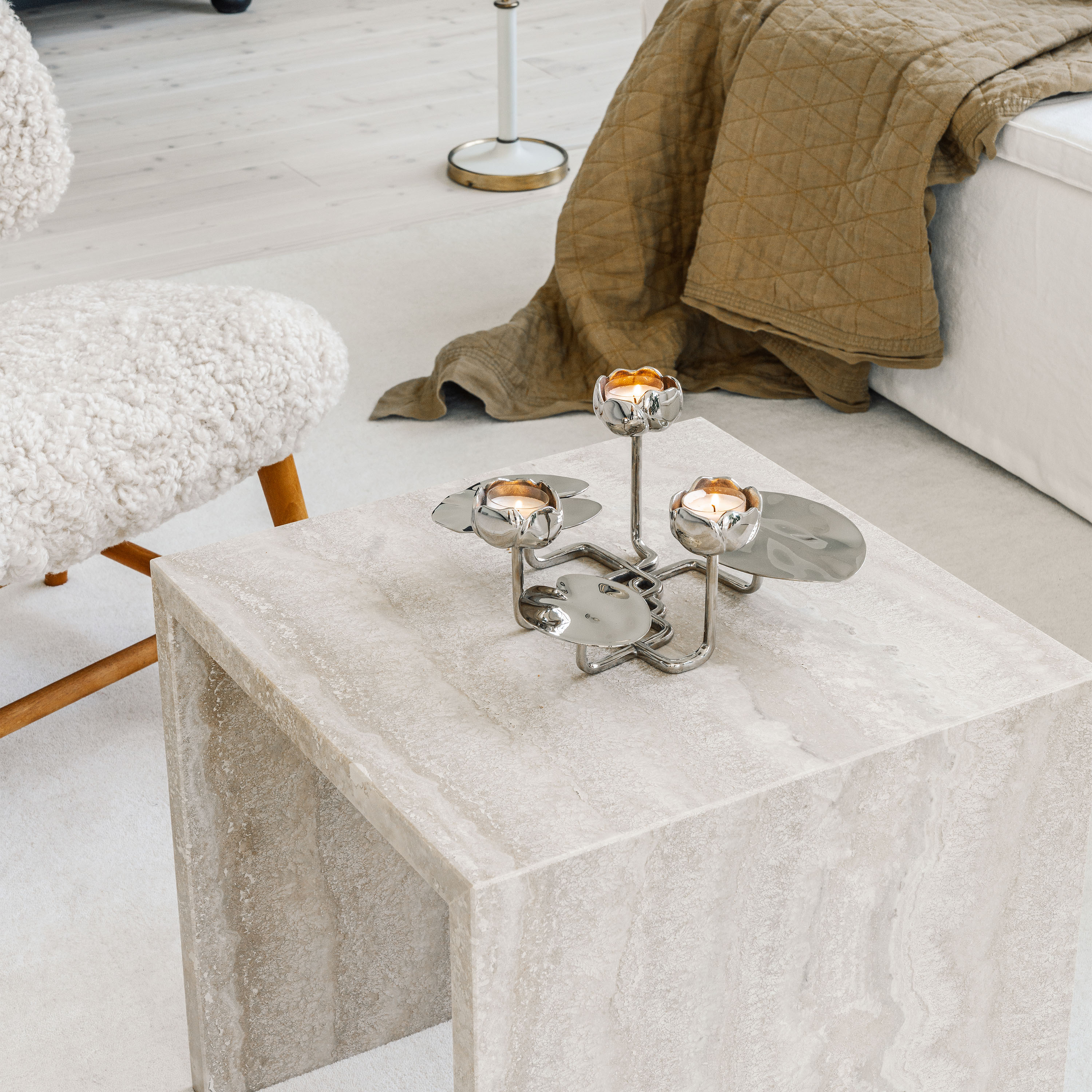 Hilke Collection Ninfea Ljusstake Silver Grande