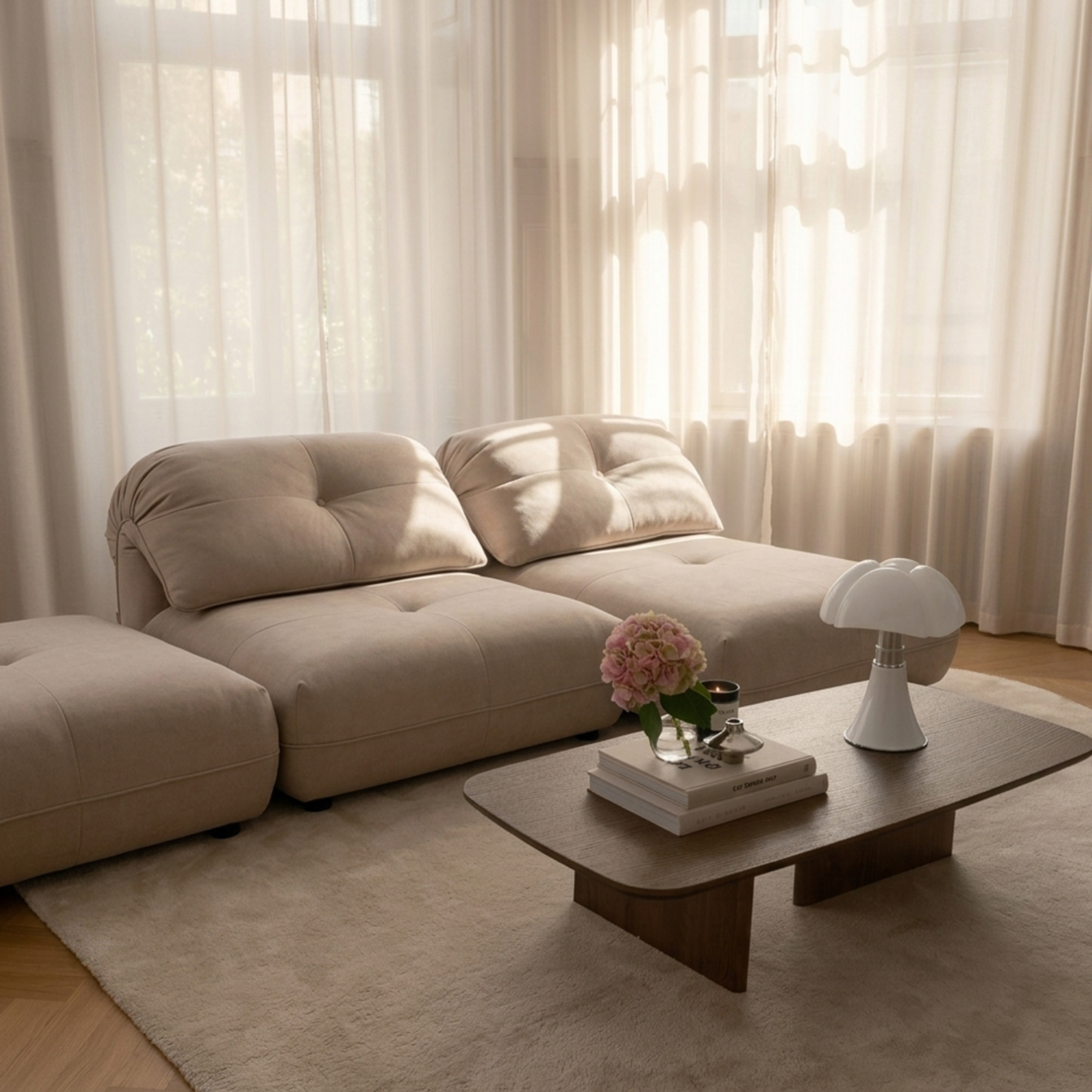 Sleepo Collection Toto Fotskammel Beige 108 cm