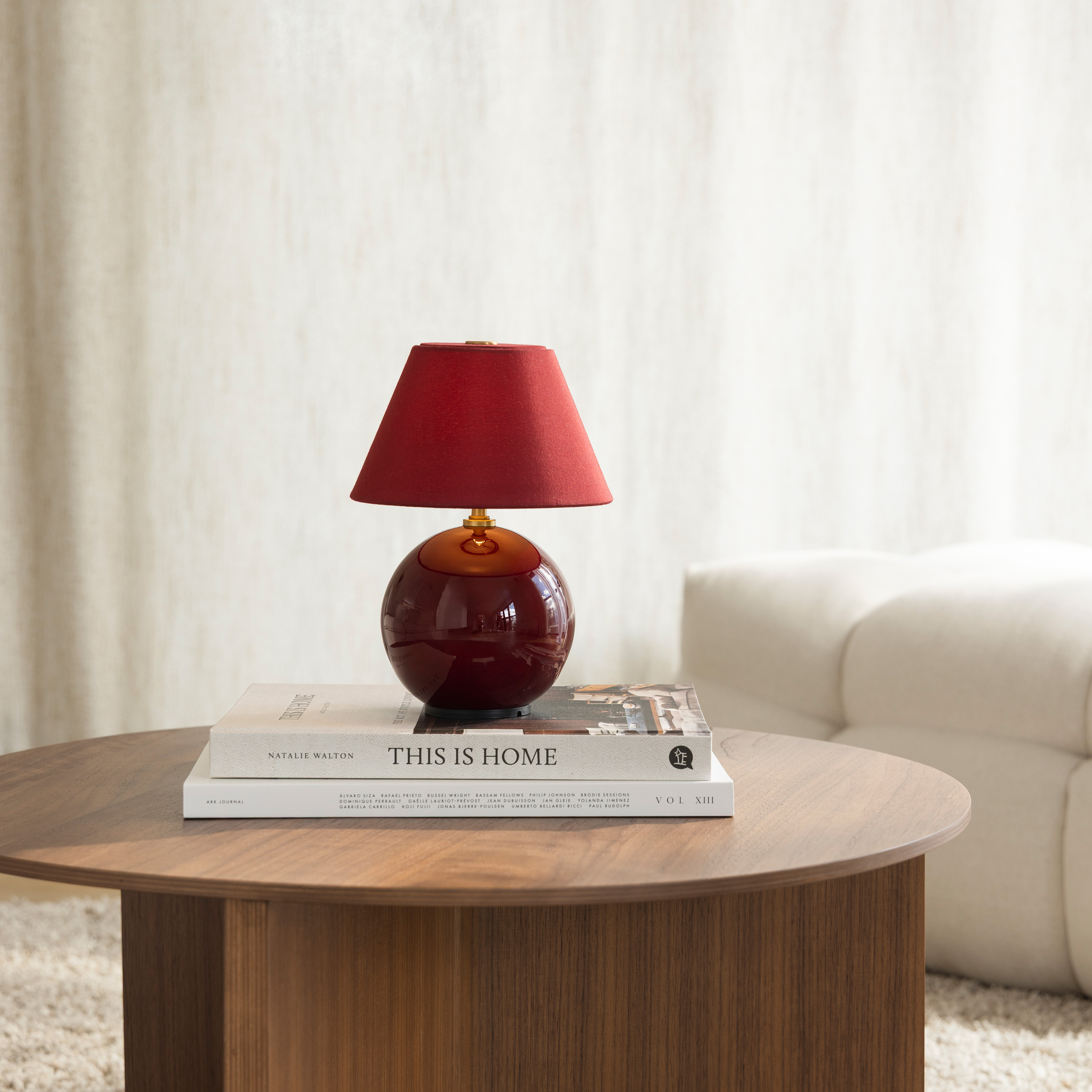 Globen Lighting Iris Portabel Bordslampa Burgundy