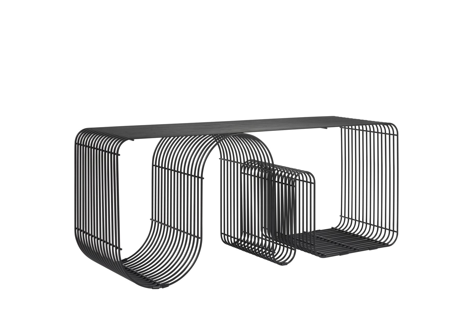AYTM - Curva Bänk Black 100cm - Svart