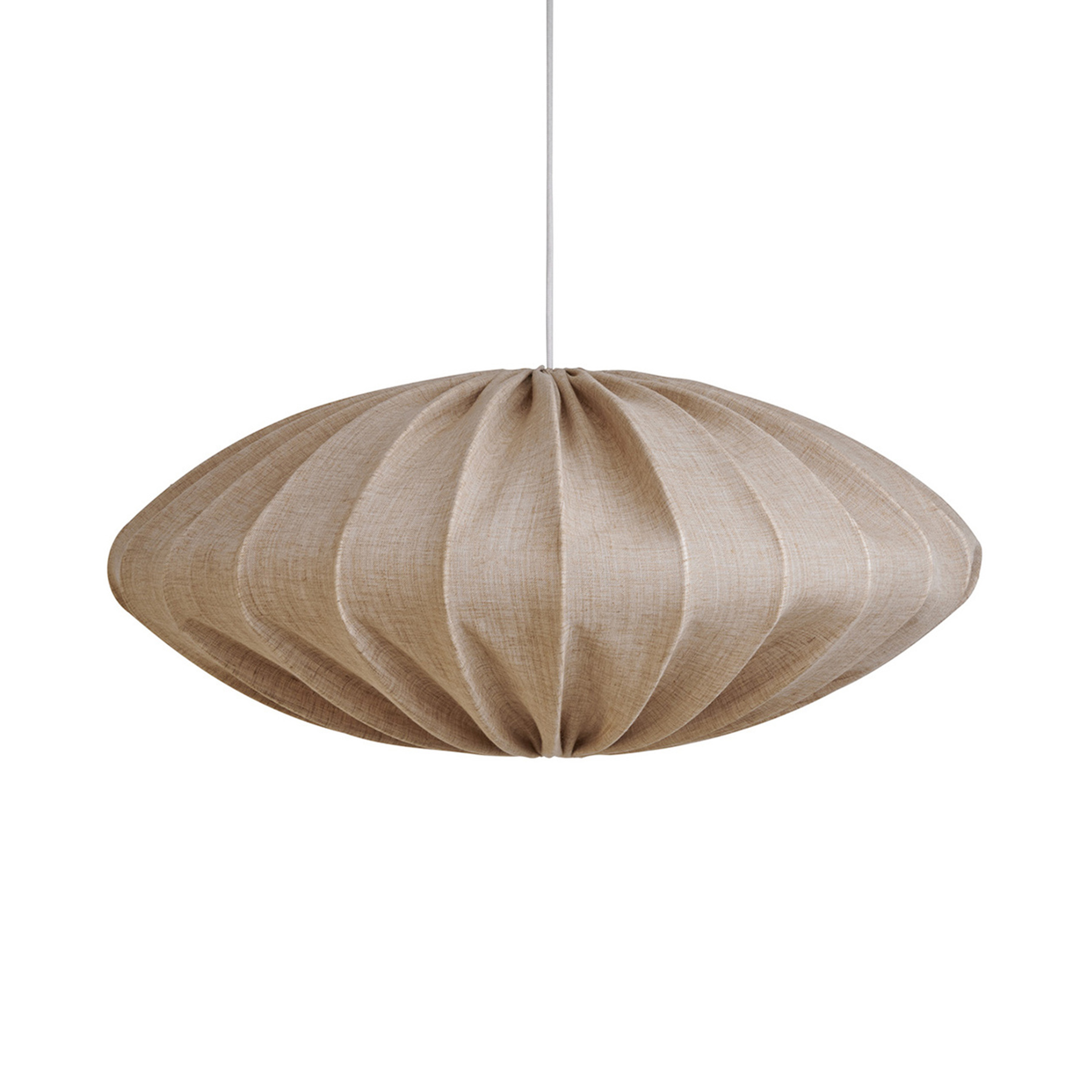 Watt & Veke - Ellipse Deckenlampe Leinen Sand 80 - Braun - Deckenleuchten