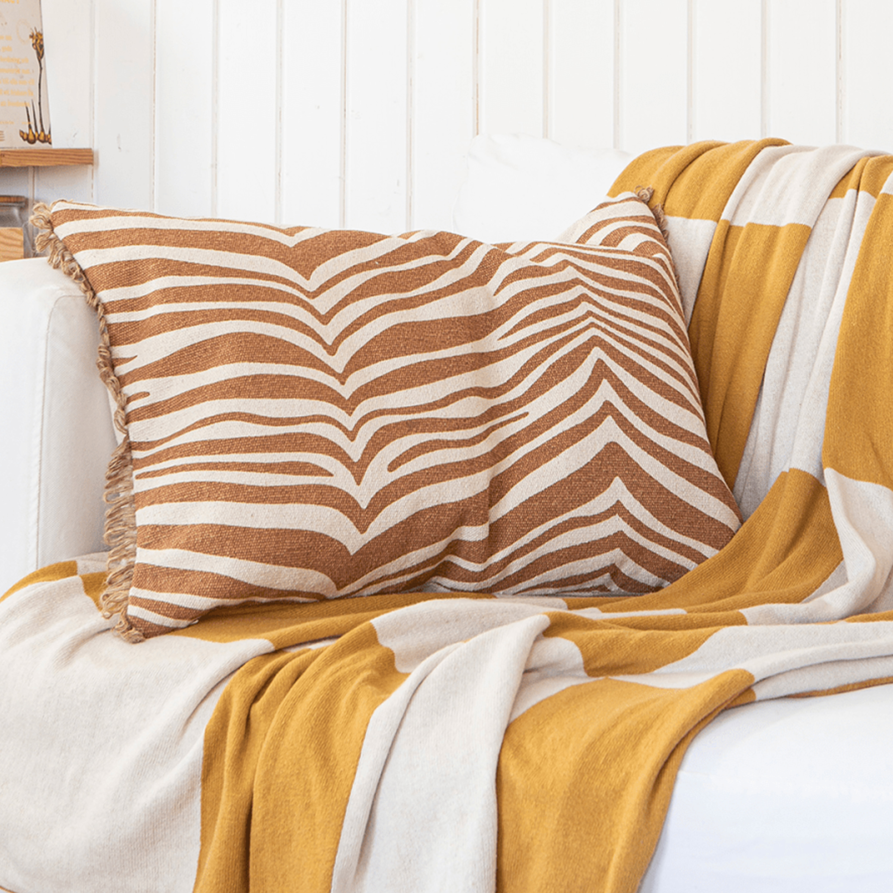 Classic Collection Square Torkkupeitto Keltainen 130x170