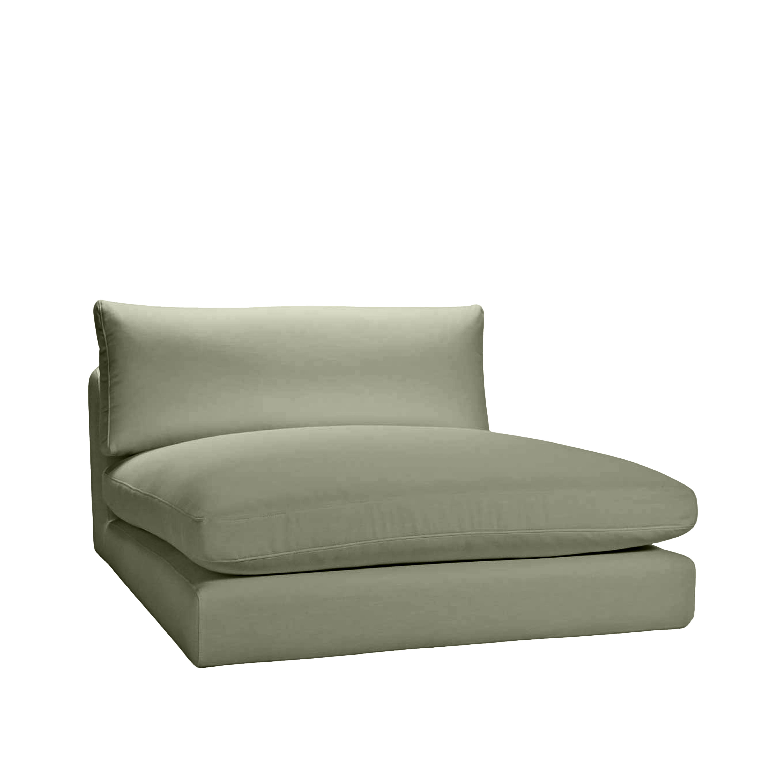 Capri 1,5-Sitzer-Chaiselongue-Modul Grün 120x155