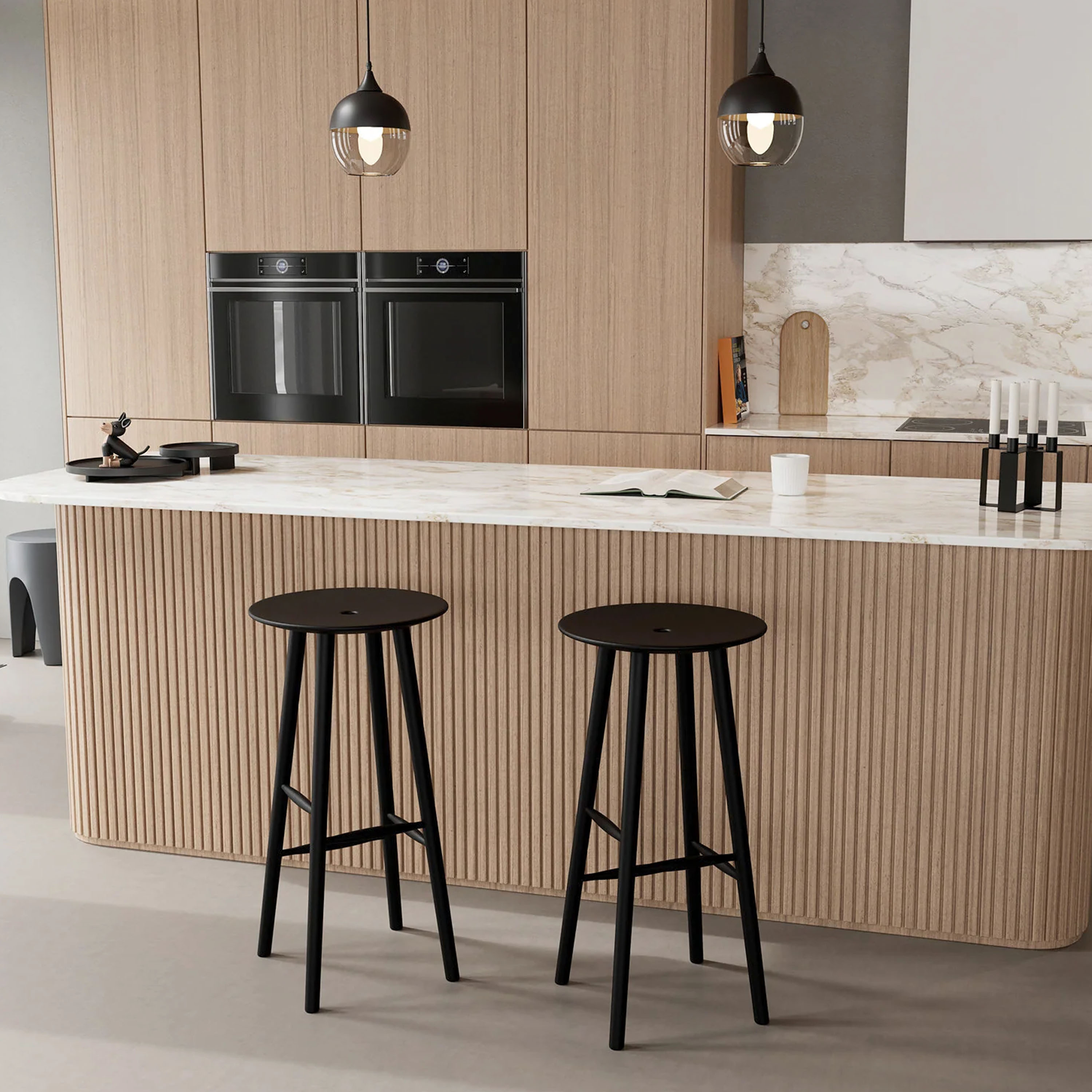 Novoform DiVolo Barstol Black Stained Oak 65cm