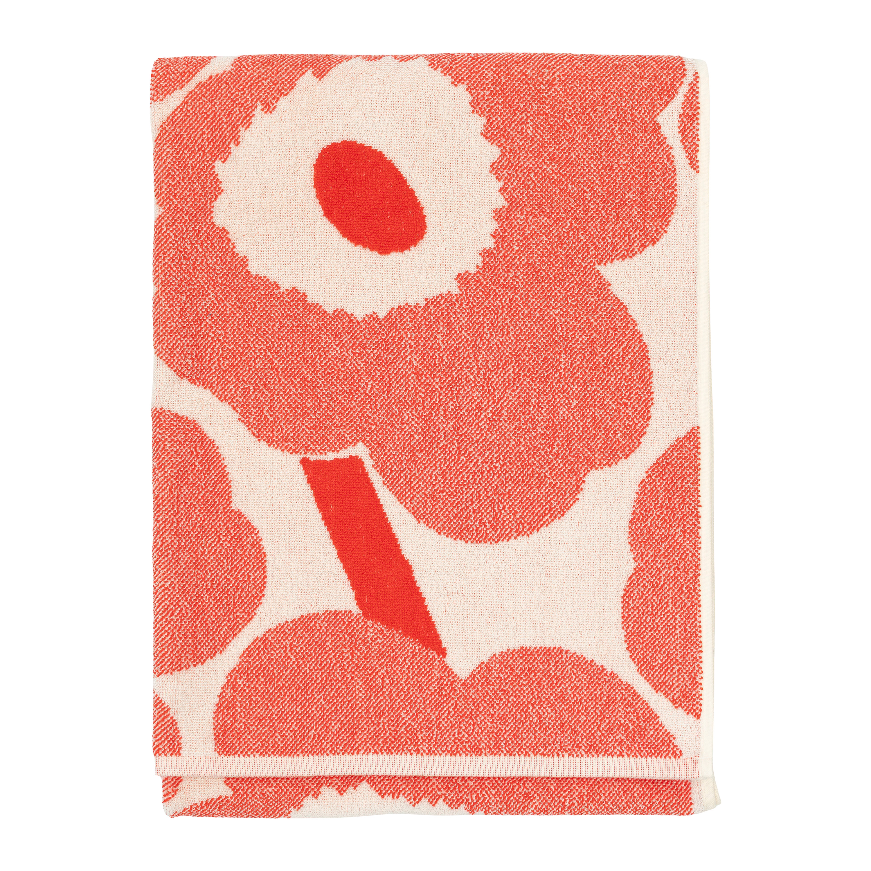 Unikko Handduk Off White/Orange Red 70x150