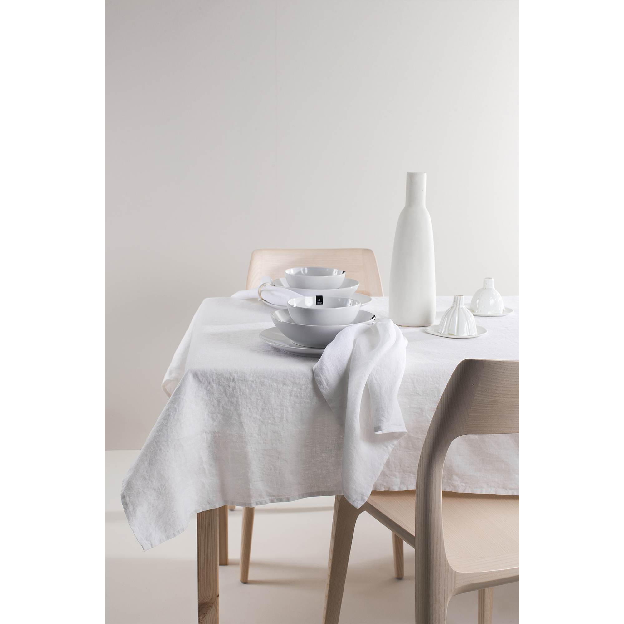 Himla Sunshine Linneduk White 145x330