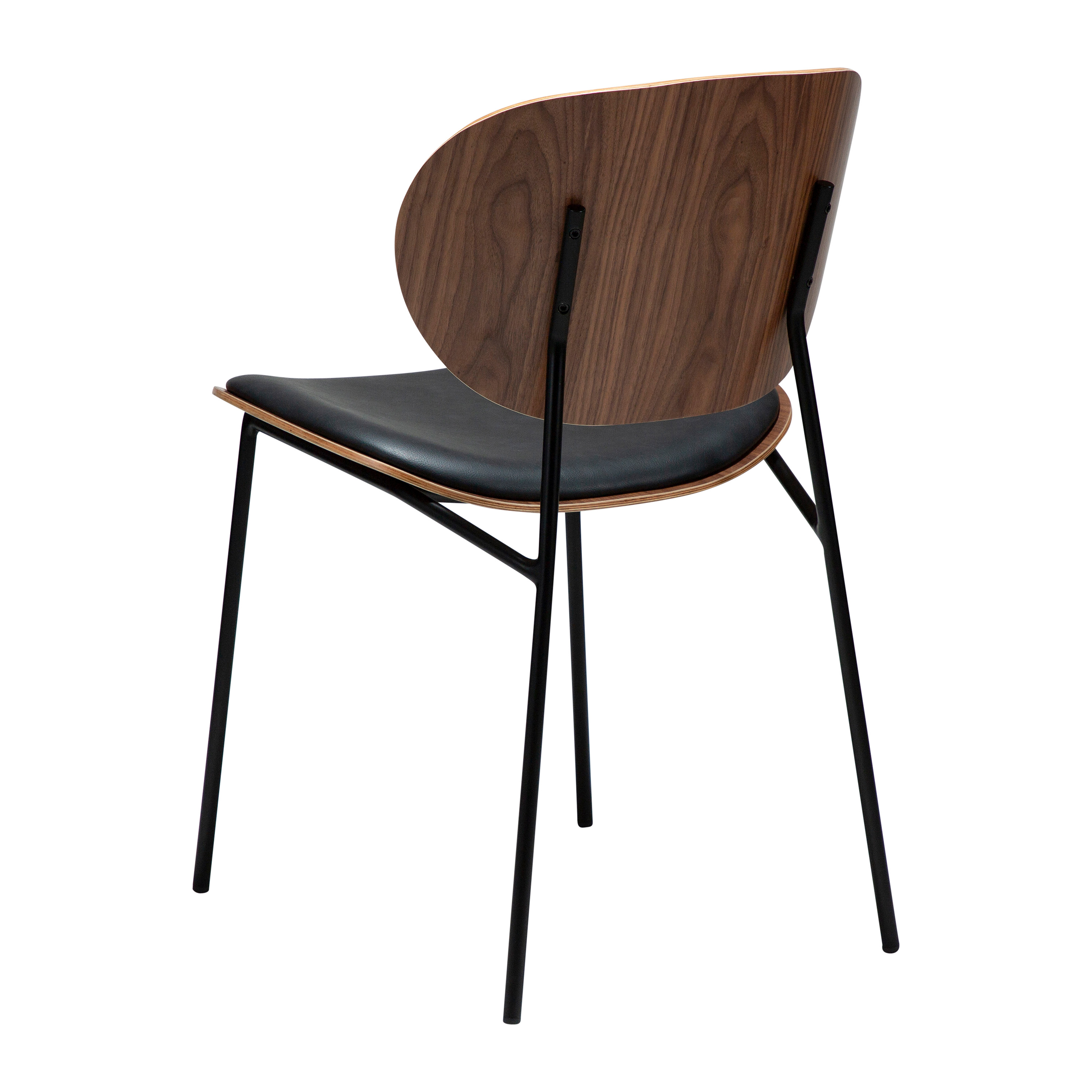 Dan Form Clementina Matstol Svart/Valnøtt