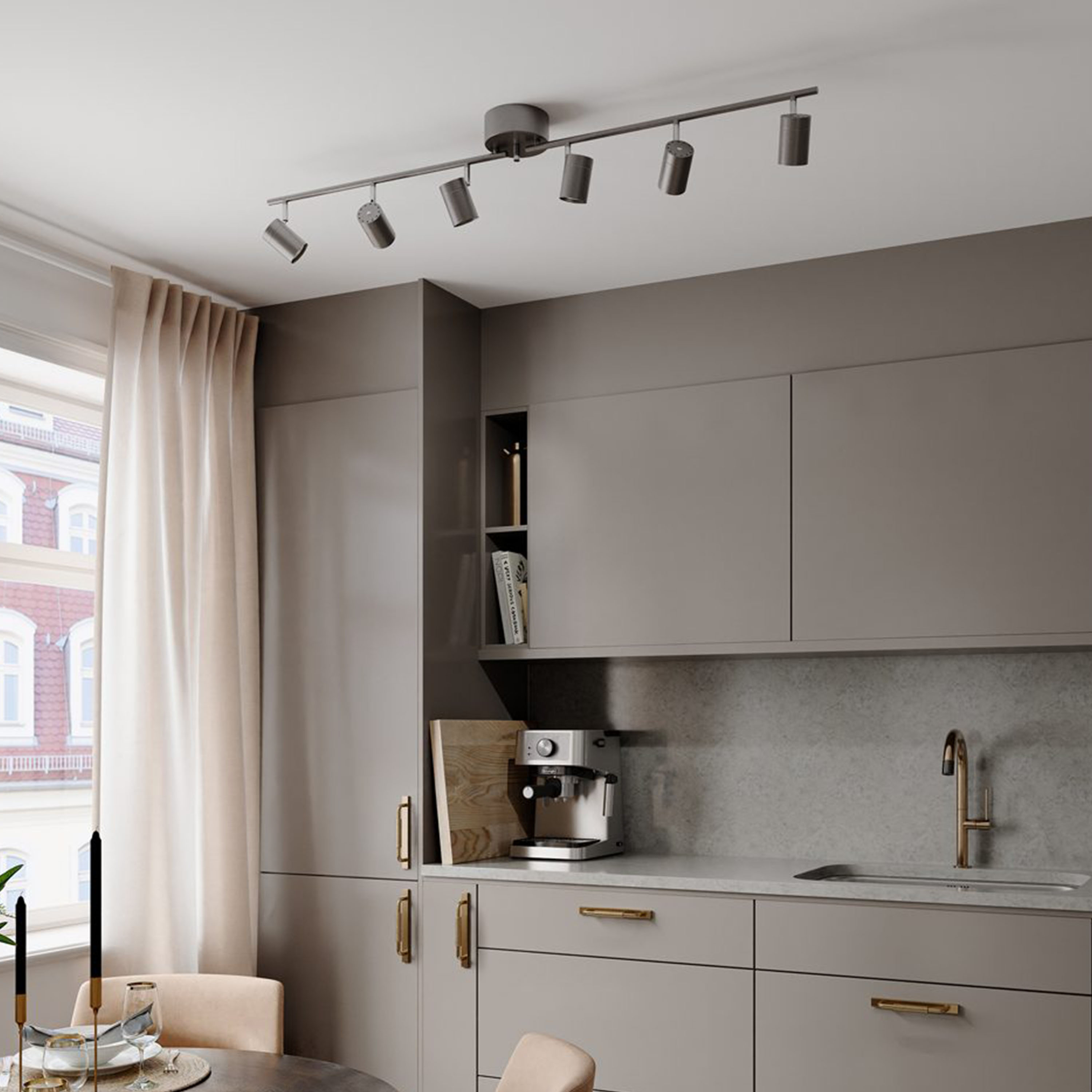 By Rydéns Correct Takspot 6-Låg Stålgrå