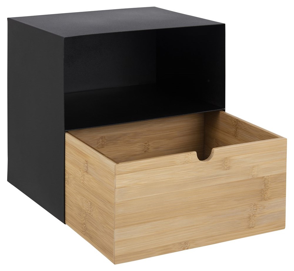 Nordic Home Eden Vägghängt Sängbord Svart/Bambu