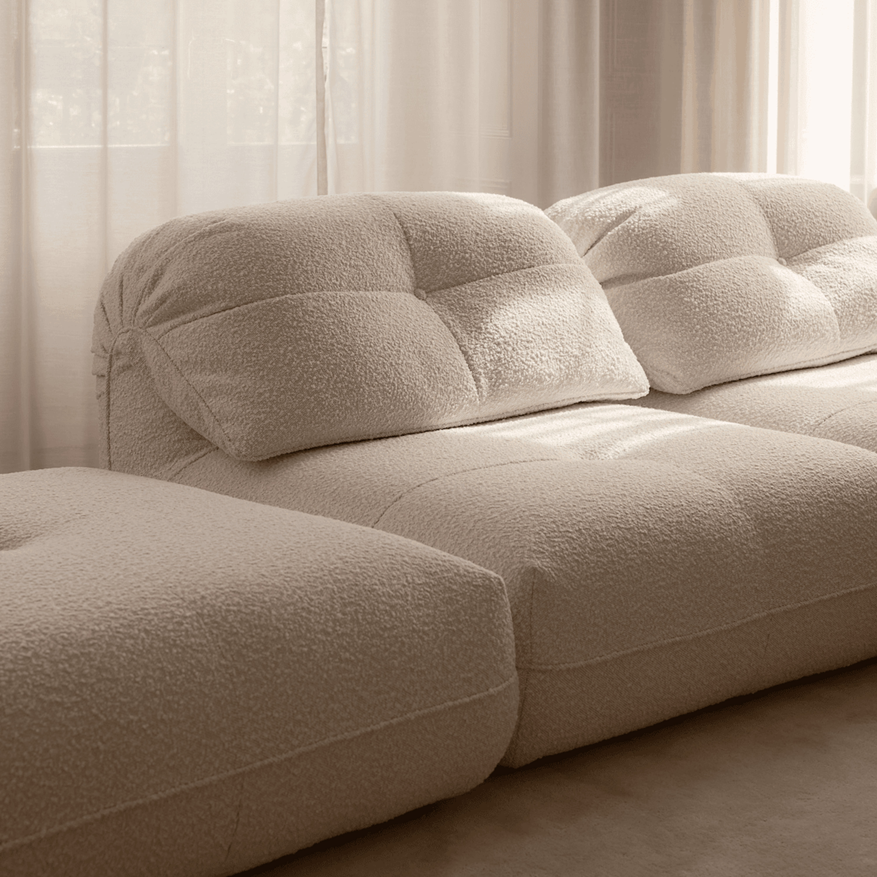 Sleepo Collection Toto Sittmodul Nature Bouclé 108cm