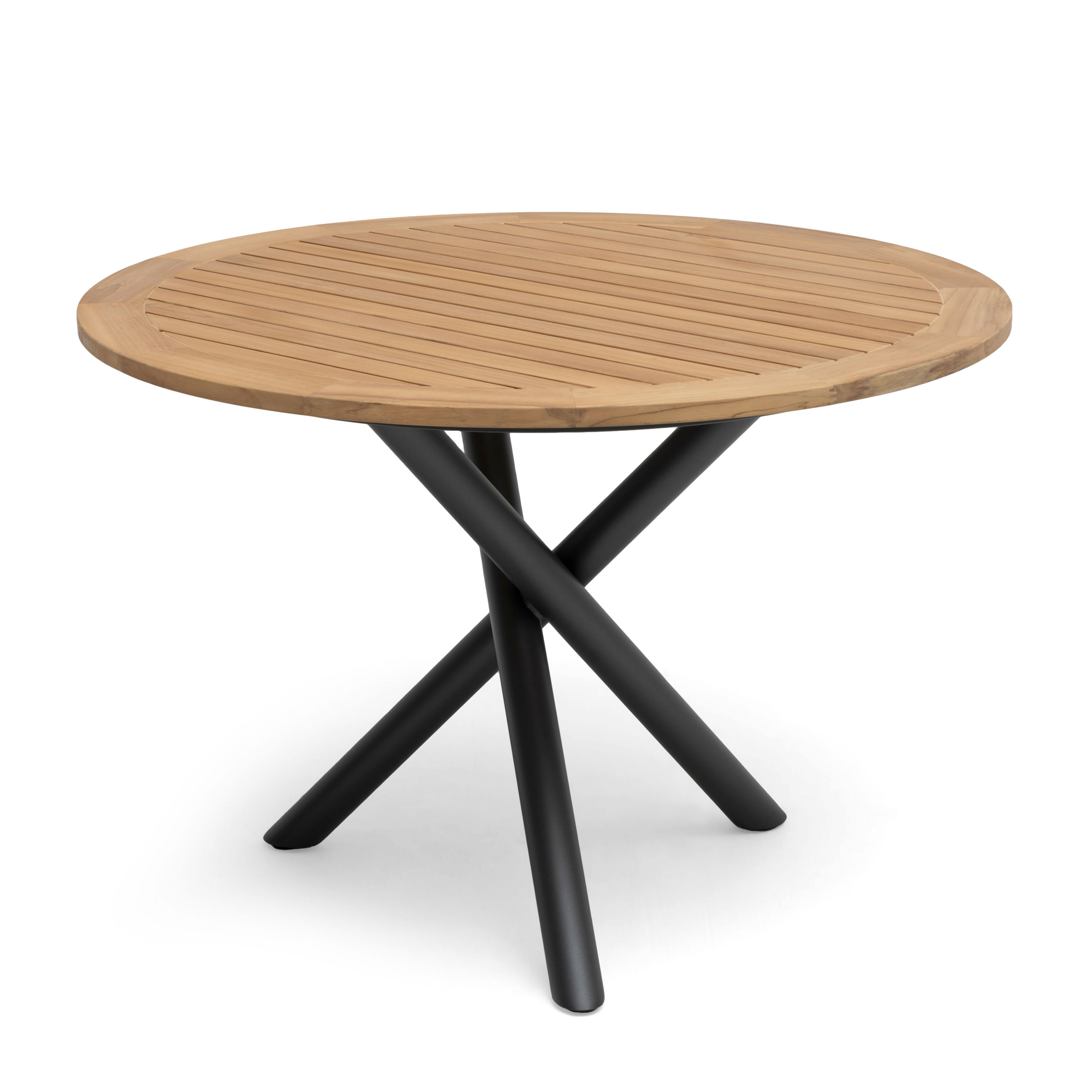 Hillerstorp - Puu - Aluminium, teak - Ulkoruokapöytä
