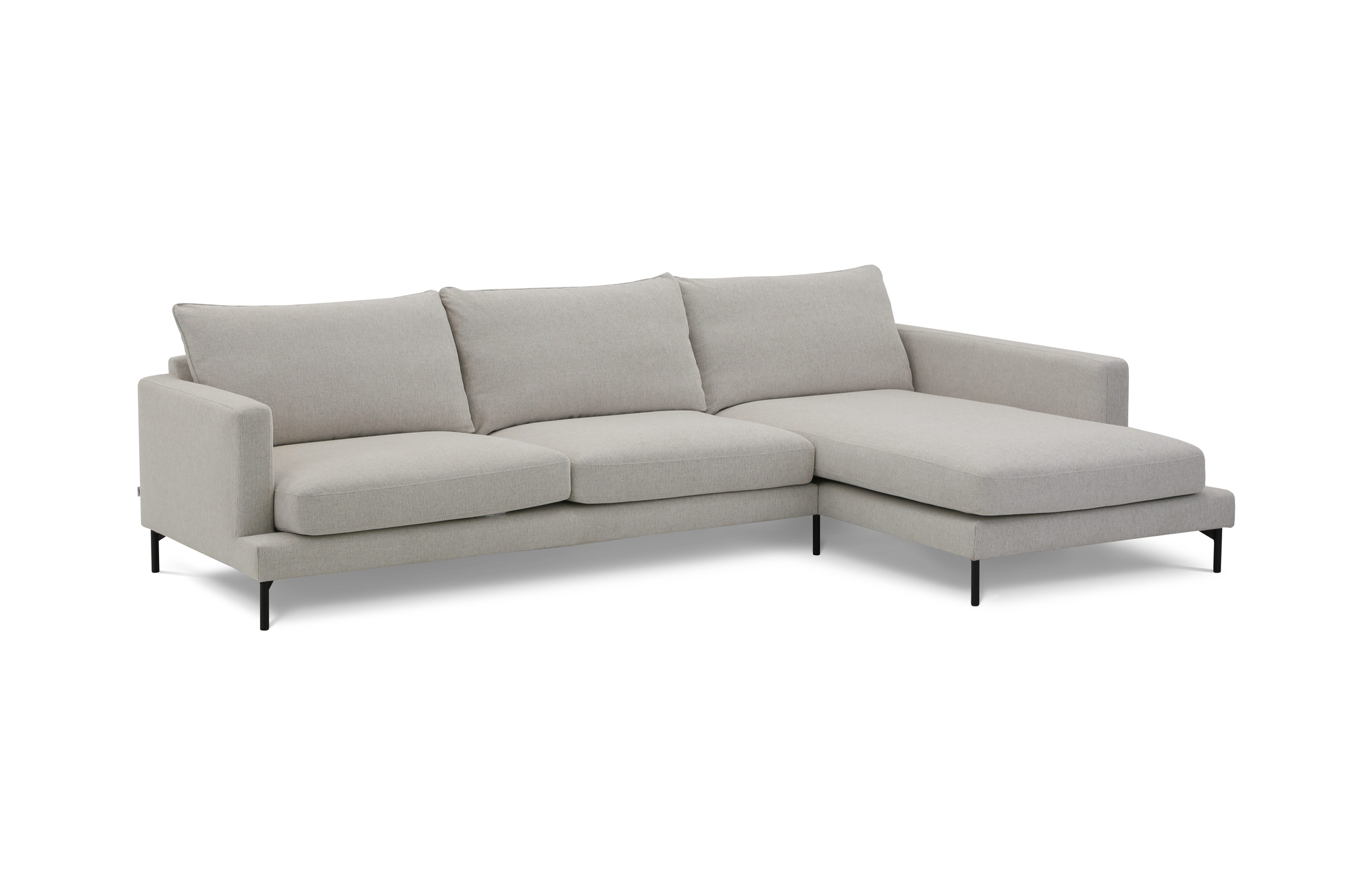 Sleepo Collection - Olivia 4-Sitzer Chaiselongue Sofa Rechts Natur 297cm - Beige - Sofas