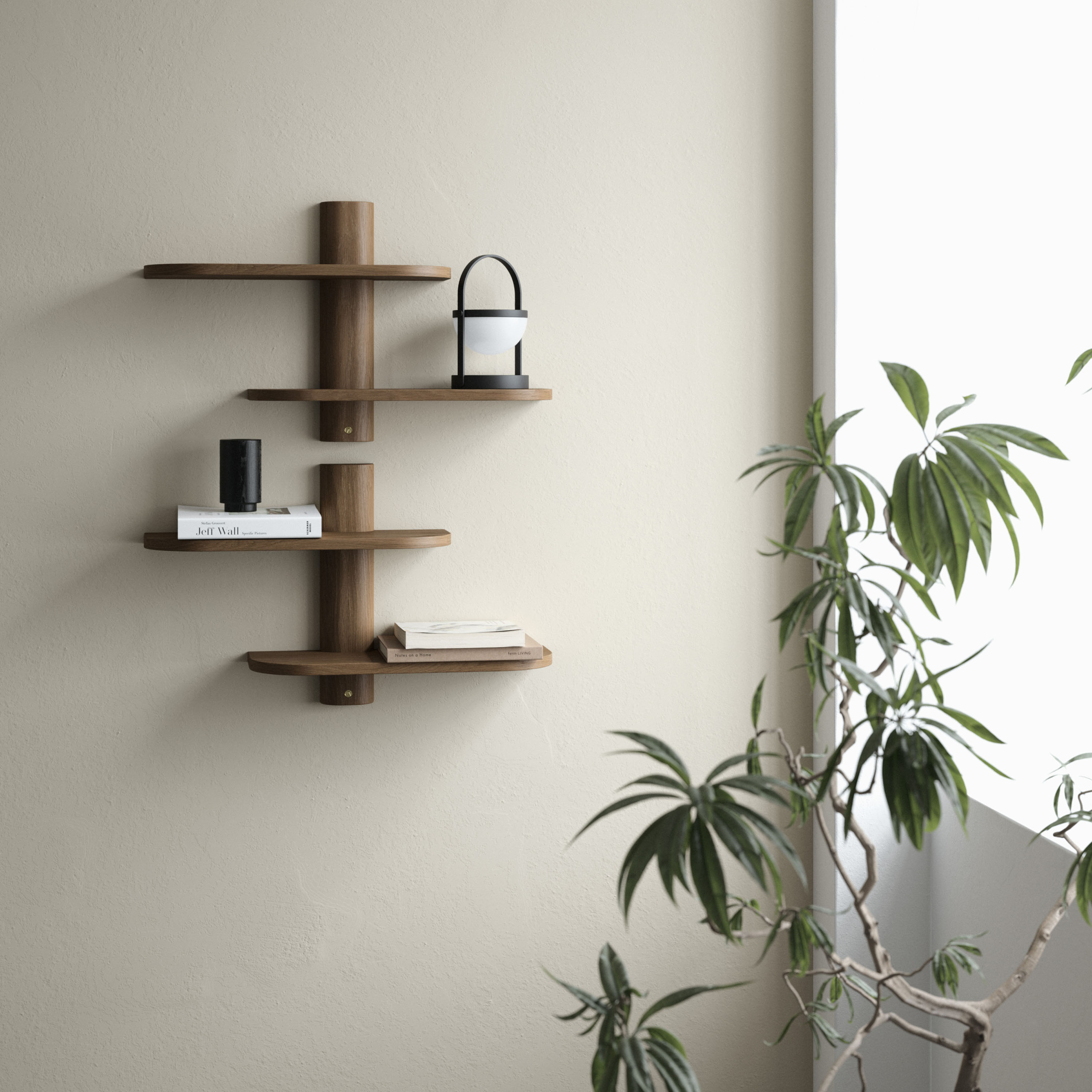 Andersen Furniture Bend Vegghylle Røkt Oljet Eik 50x40