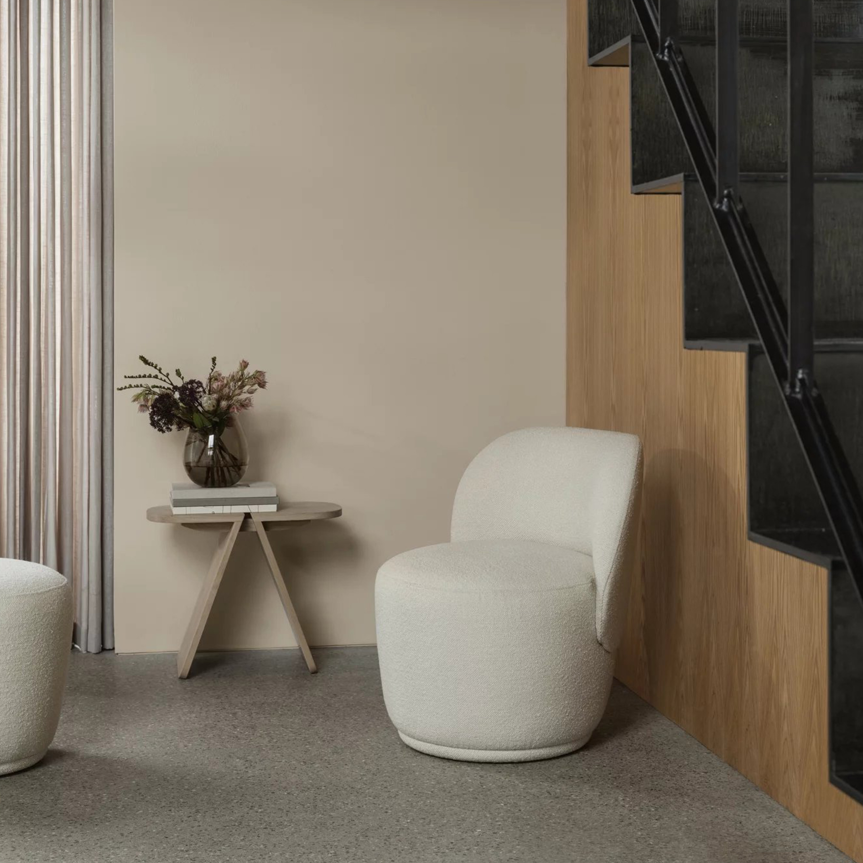 Blomus Kuon Snurr Loungestol Boucla Beige