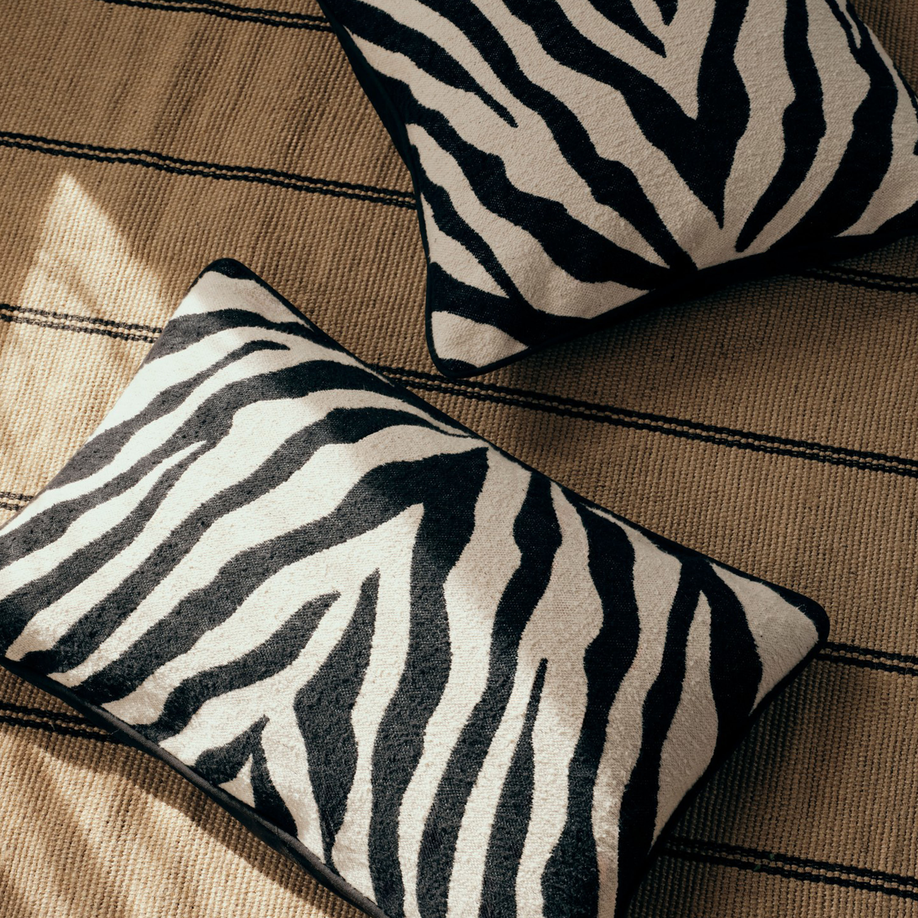 Broste Copenhagen Zebra Tyynynpäällinen Musta 40x50