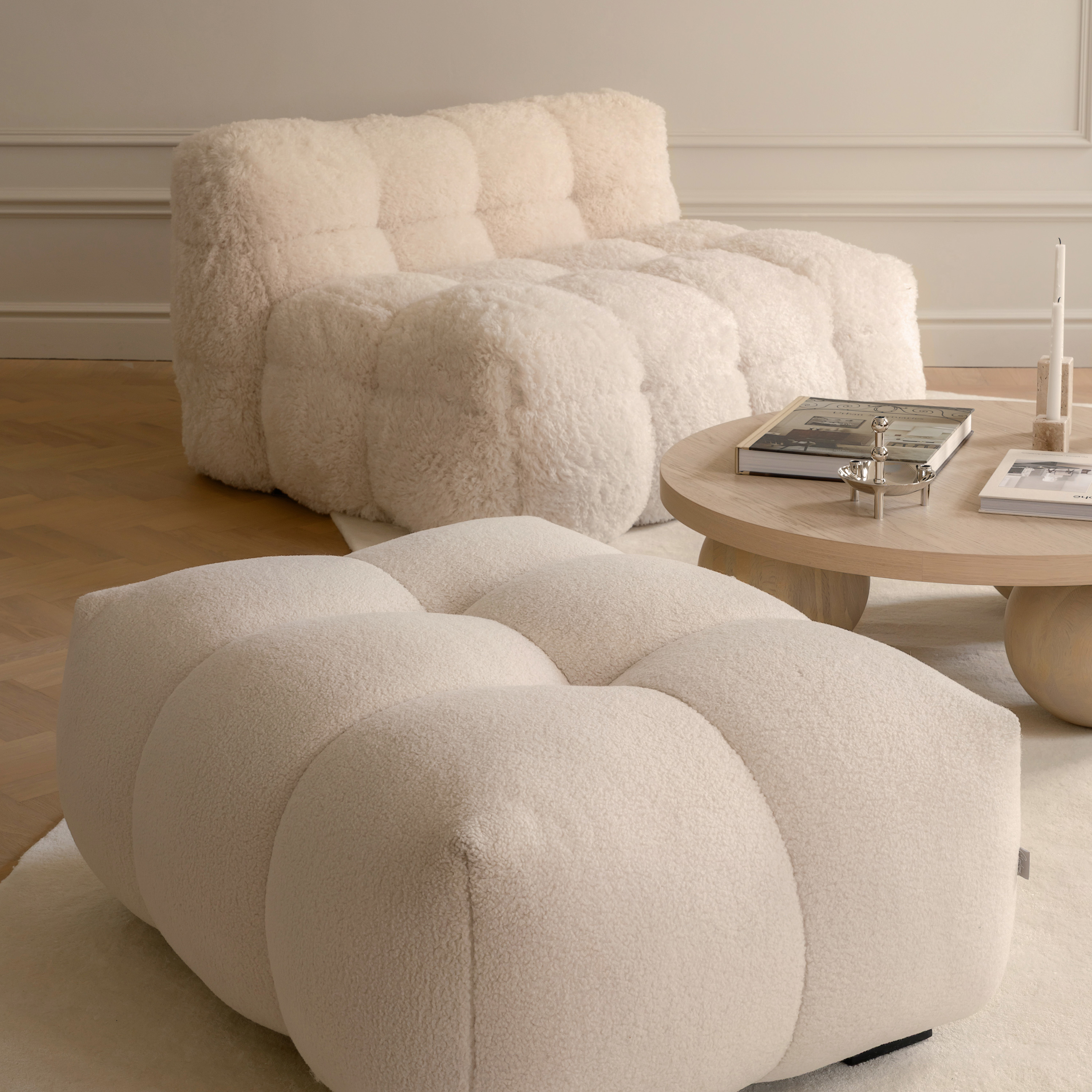 Billie Sittpuff Creme Teddy Small