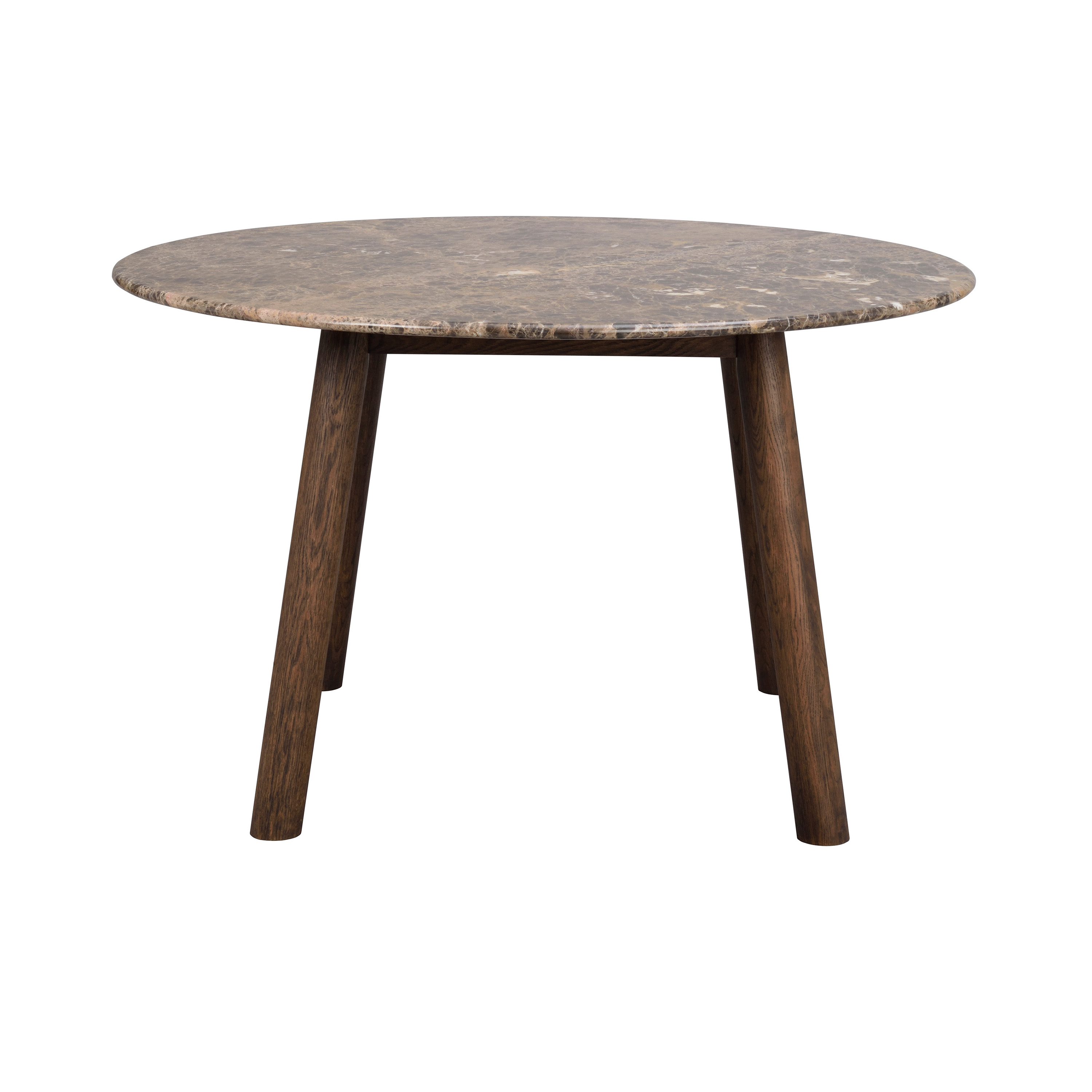 Taransay Matbord Marmor Brun/Brun Ek Ø125