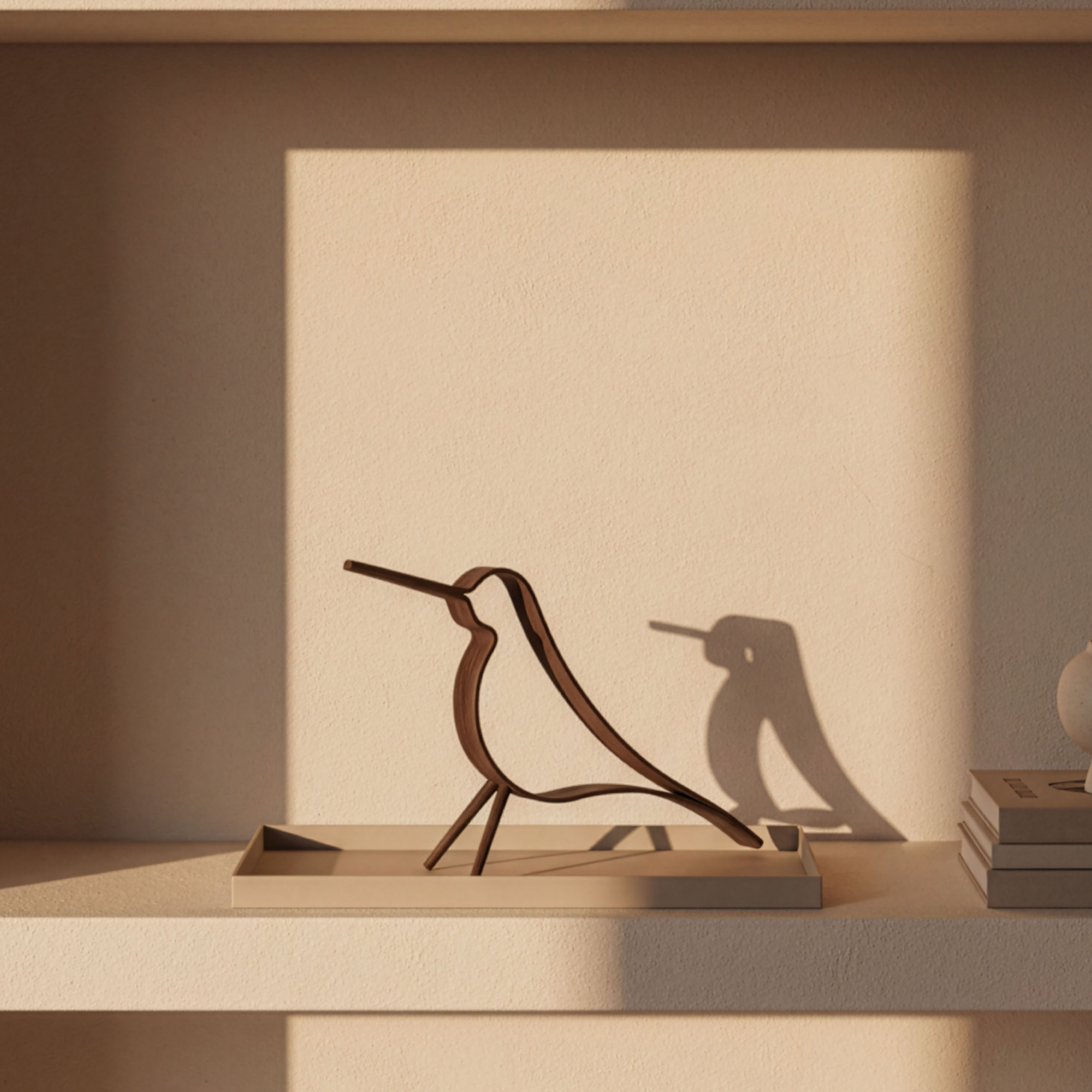 Cooee Design Woody Bird Dekorasjon Dark Oak Large