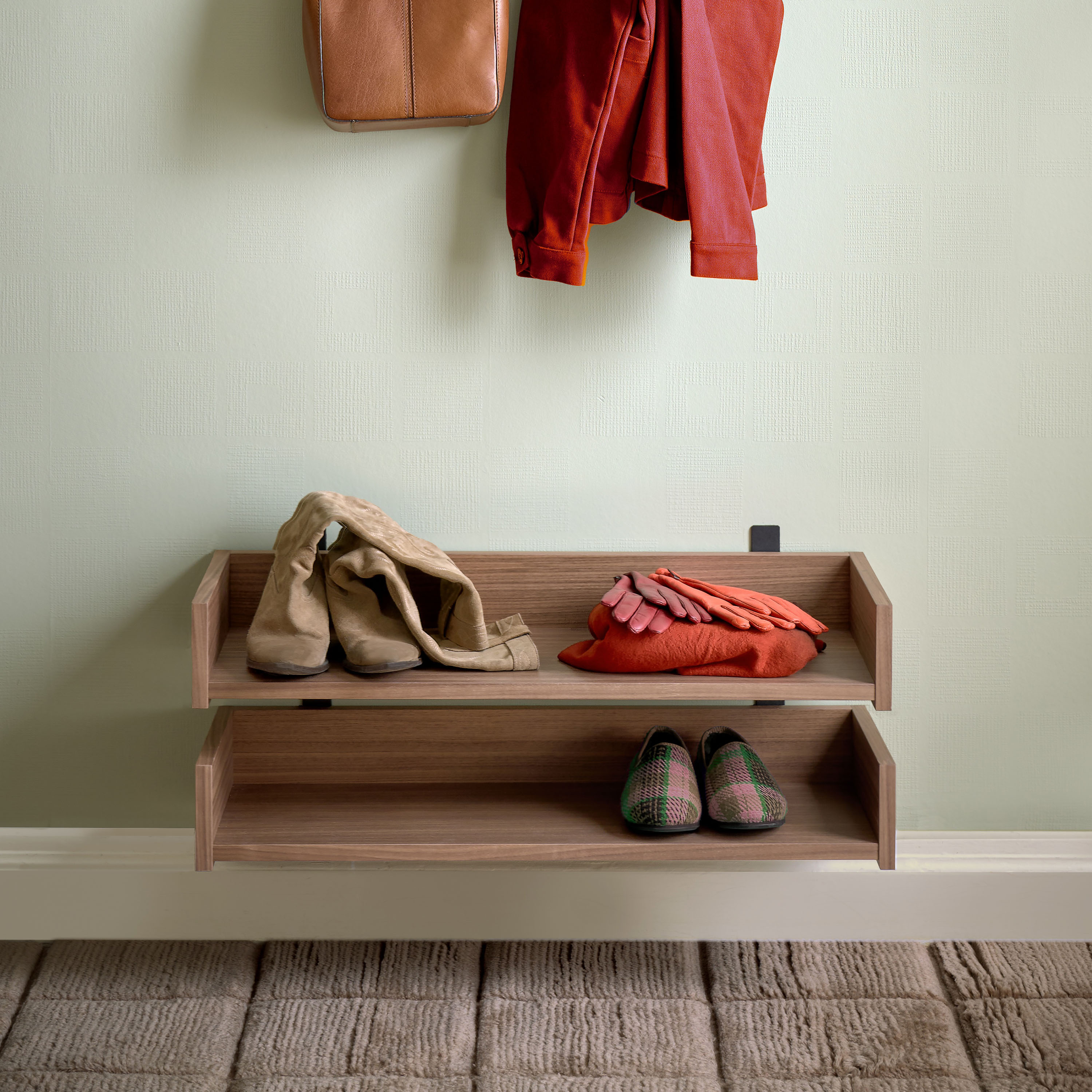 Maze Gentle Schuhregal Walnuss