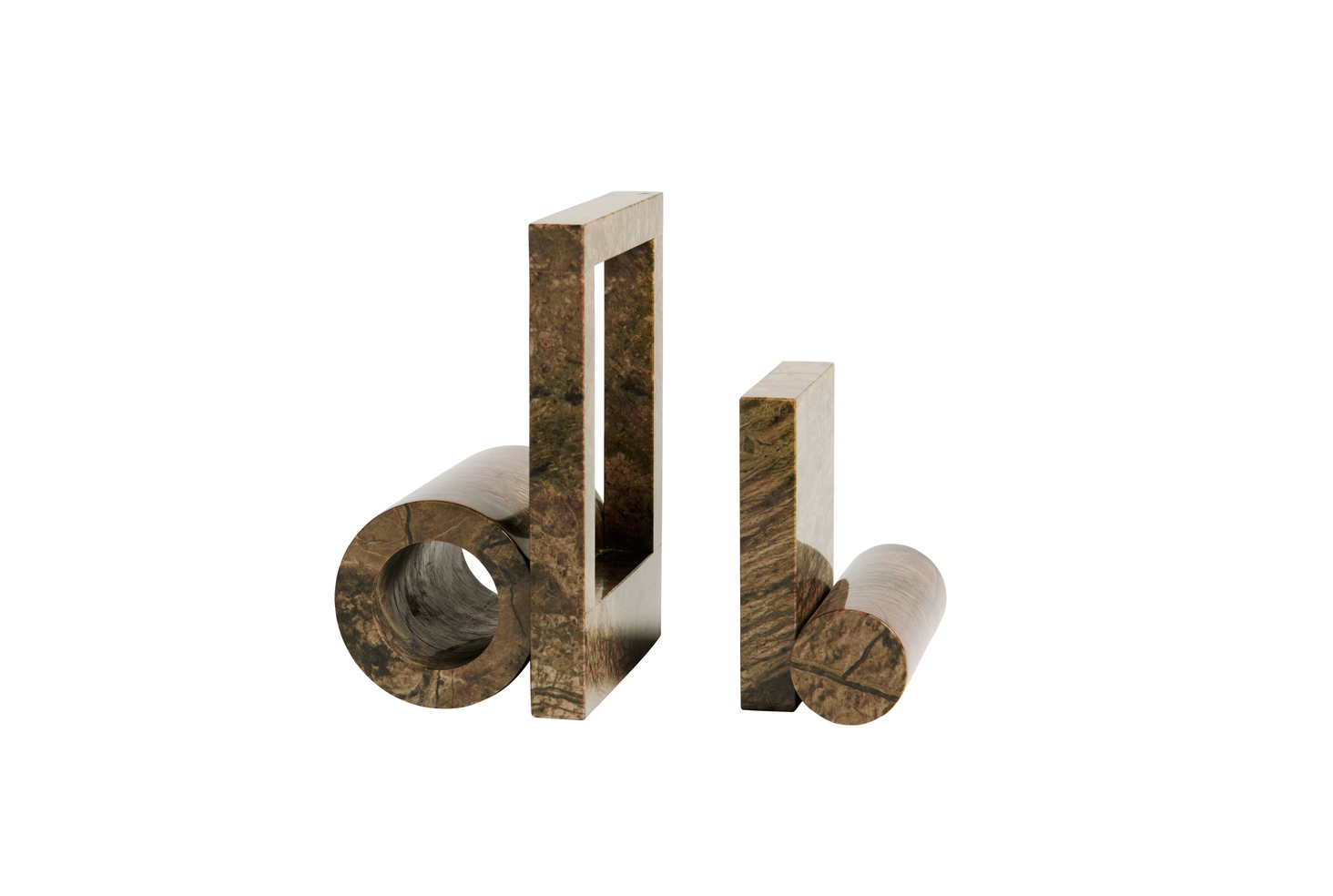 Booknd Bokstöd Brown Marble