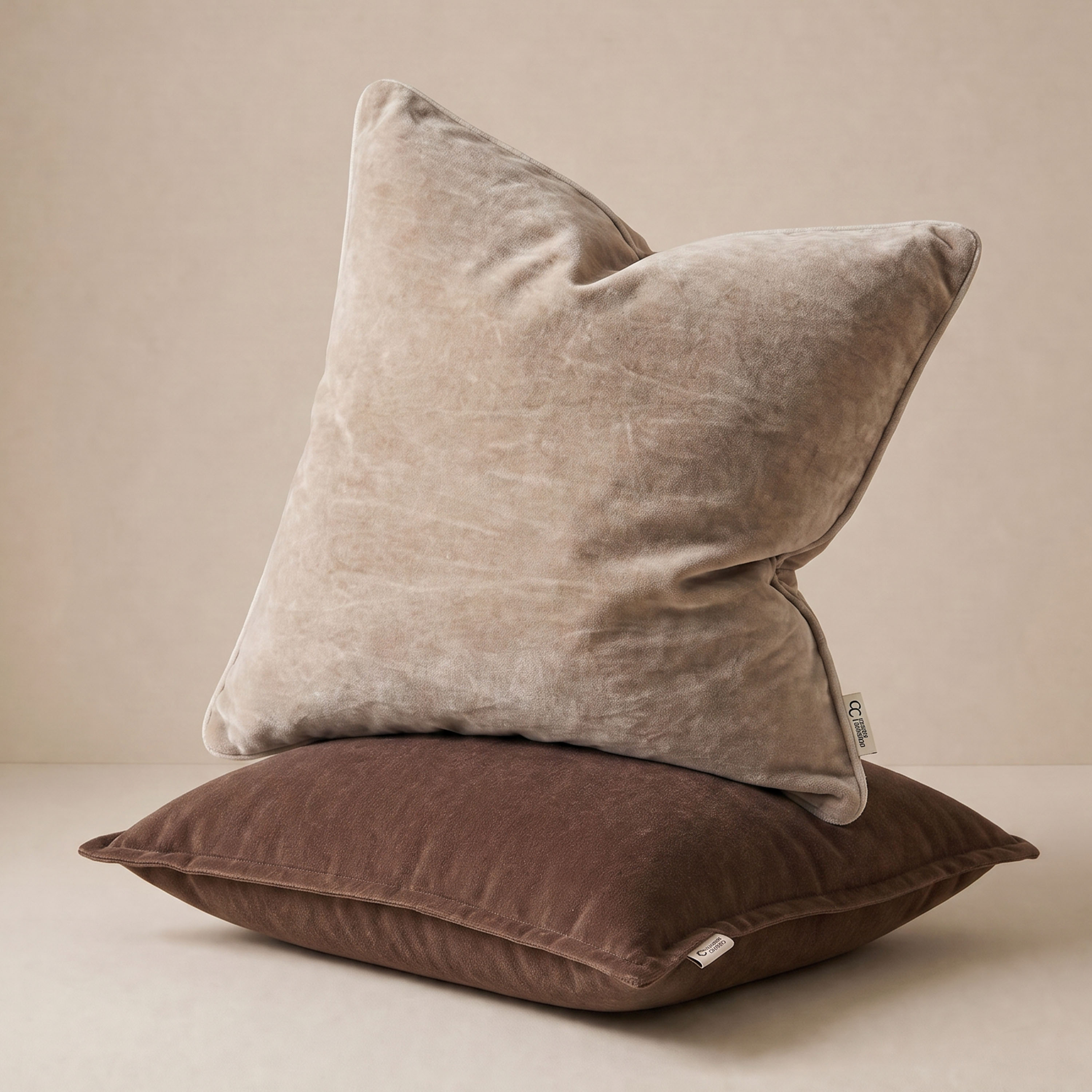 Classic Collection Velvet Stonewash Kuddfodral Beige 50x50